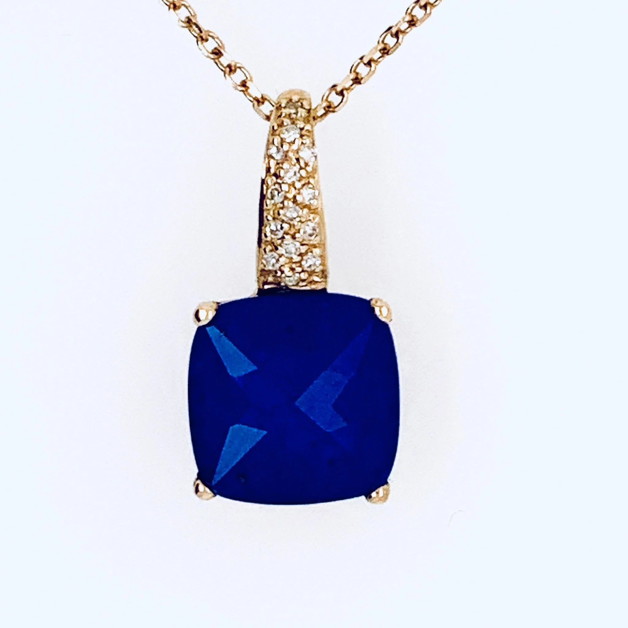 Lapis Lazuli Diamonds Necklace