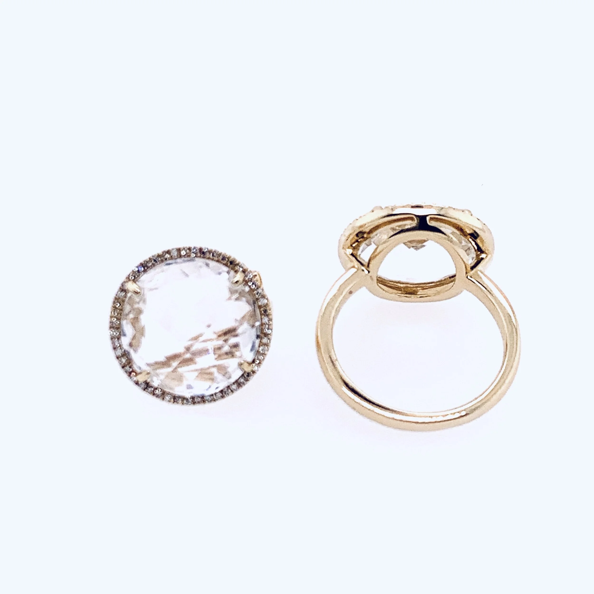 Crystal Half Moon Ring