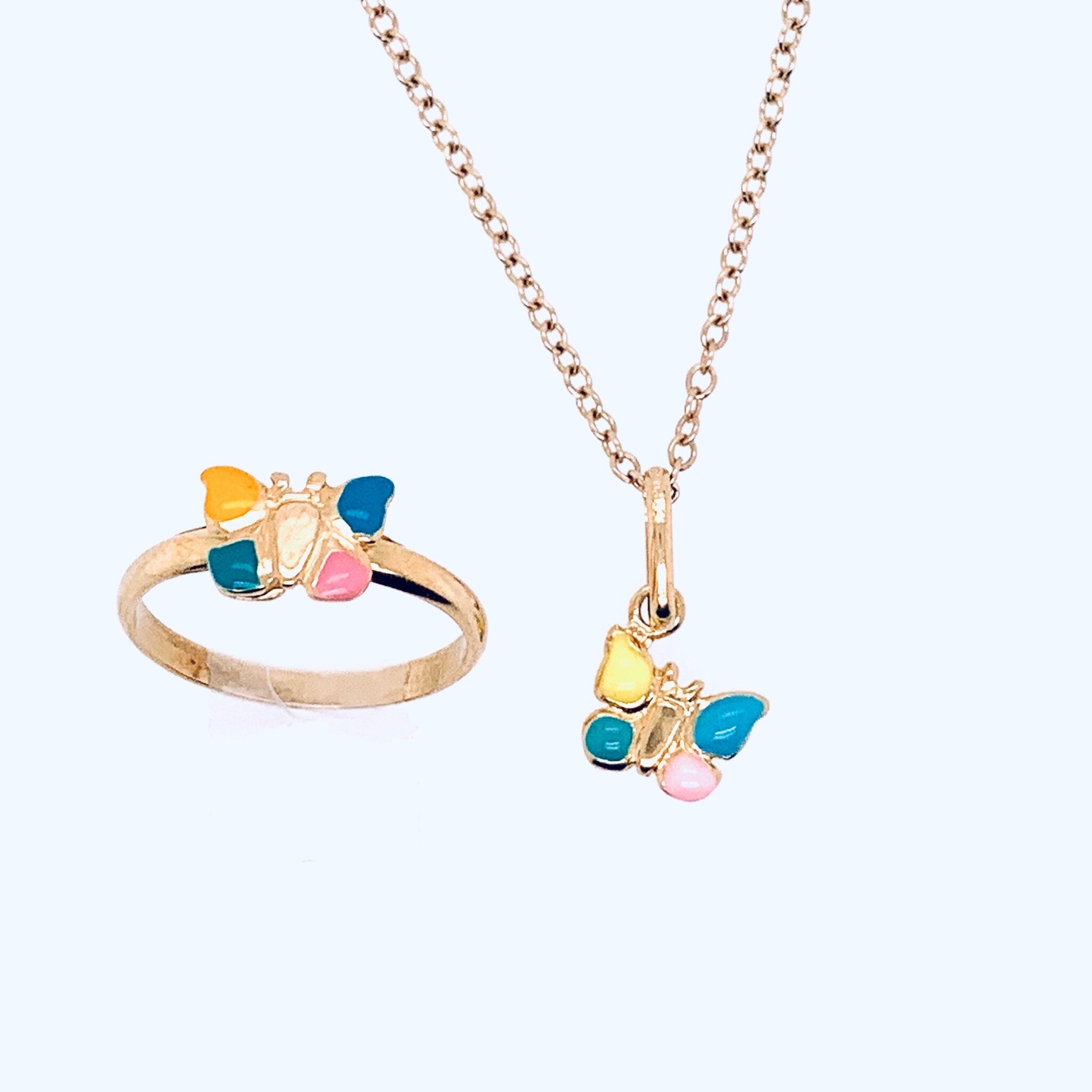 Butterfly Necklace and Ring Set 
