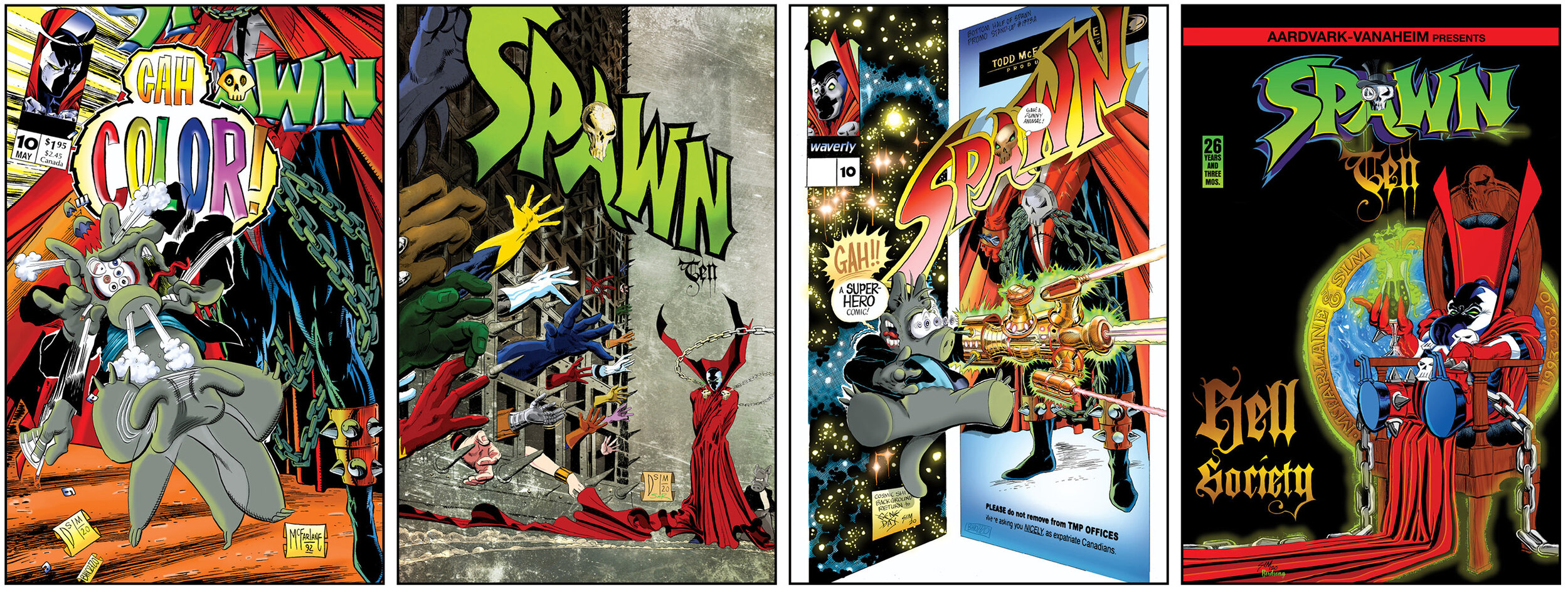 All four STANDARD color covers. Every book is limited to 650 individually numbered copies.
