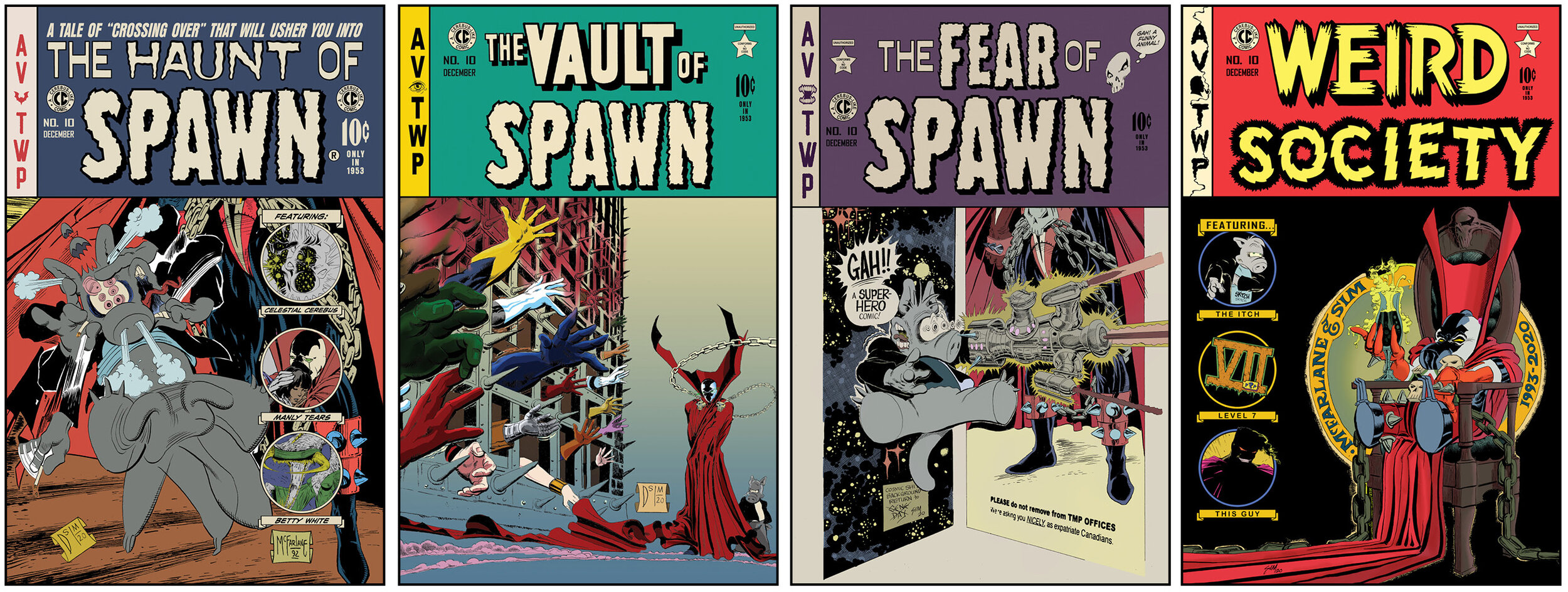 All four CLASSIC covers. Every book is limited to 200 individually numbered copies.