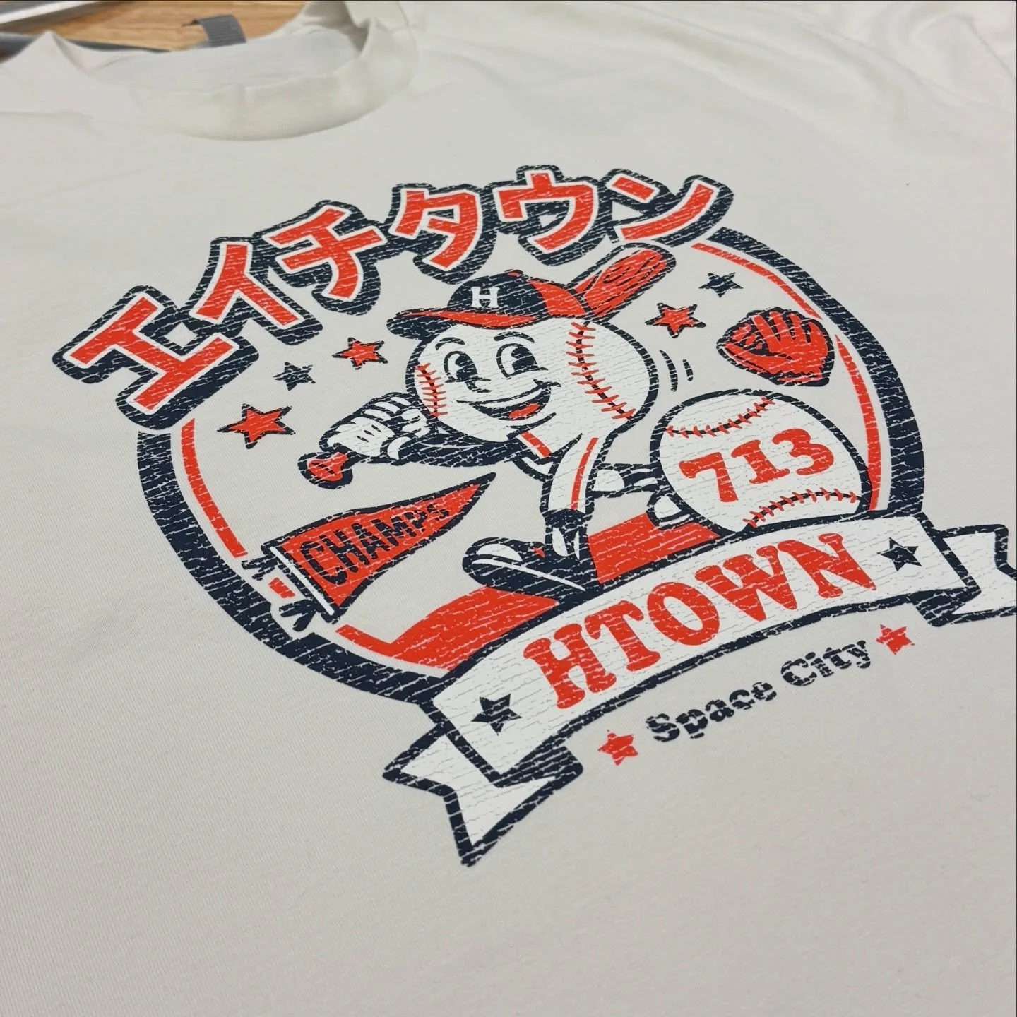 The initial wave of pre-order shirts are 98% out the door and most should be arriving today to those people who are local. The final design is great, has a great vintage feel and feels a lot softer than the sample one we printed due to the distressin