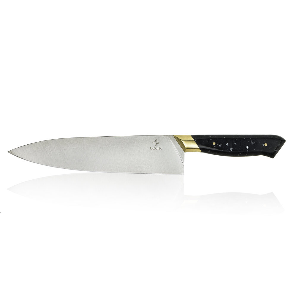 Black Corian Marble 9 Inch Chef Knife