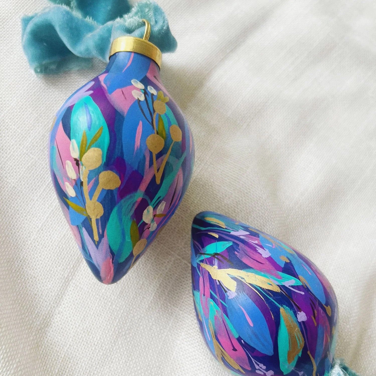 "Violet Petal" Ceramic Ornament