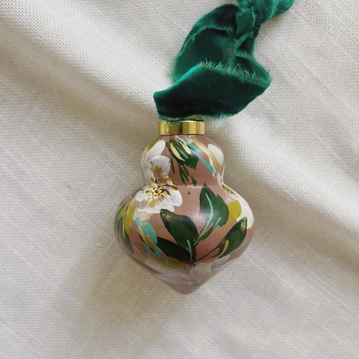 "Cocoa Rose" Ceramic Ornament