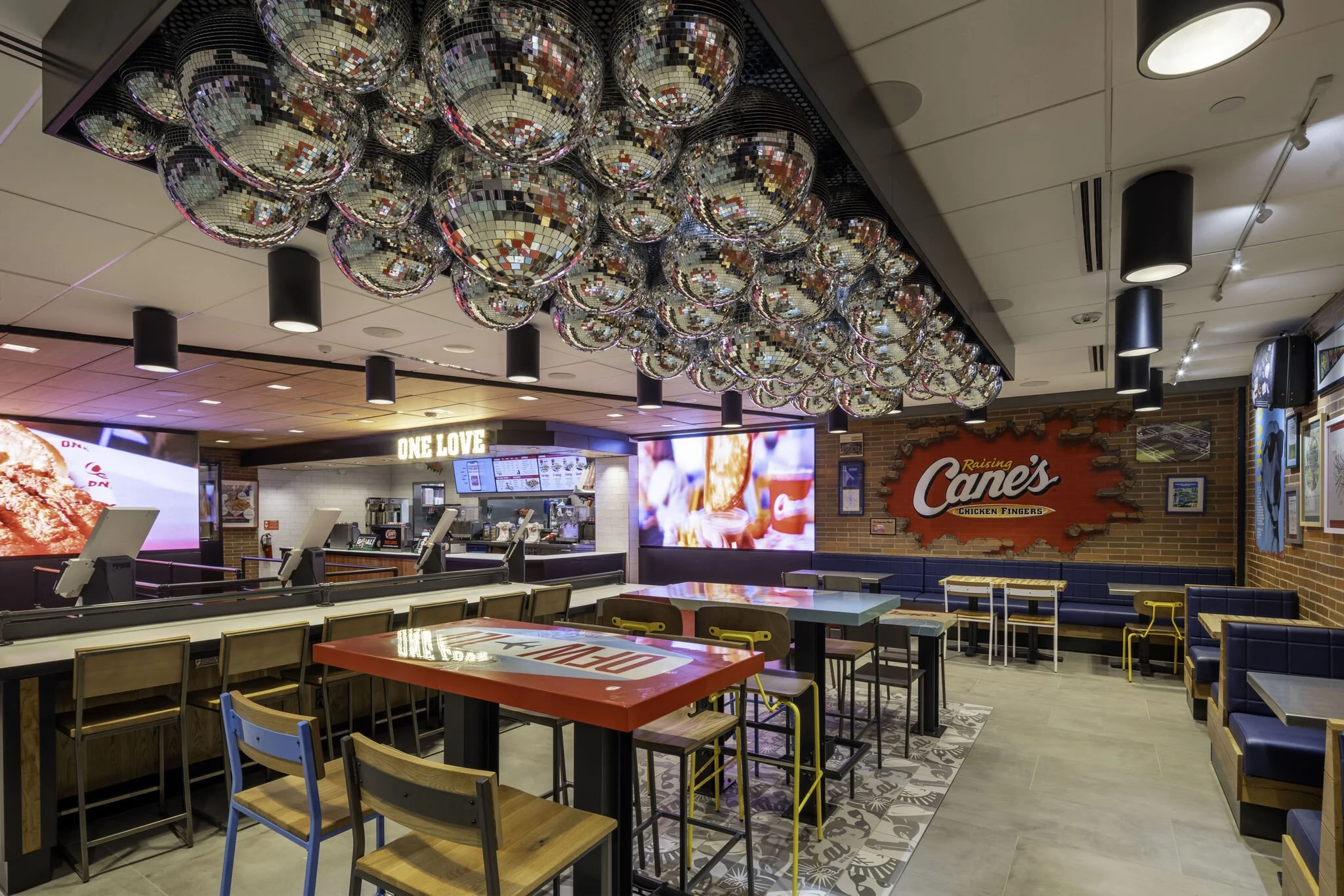 Raising Cane's at DFW Airport, designed by Silhouette Design Architecture