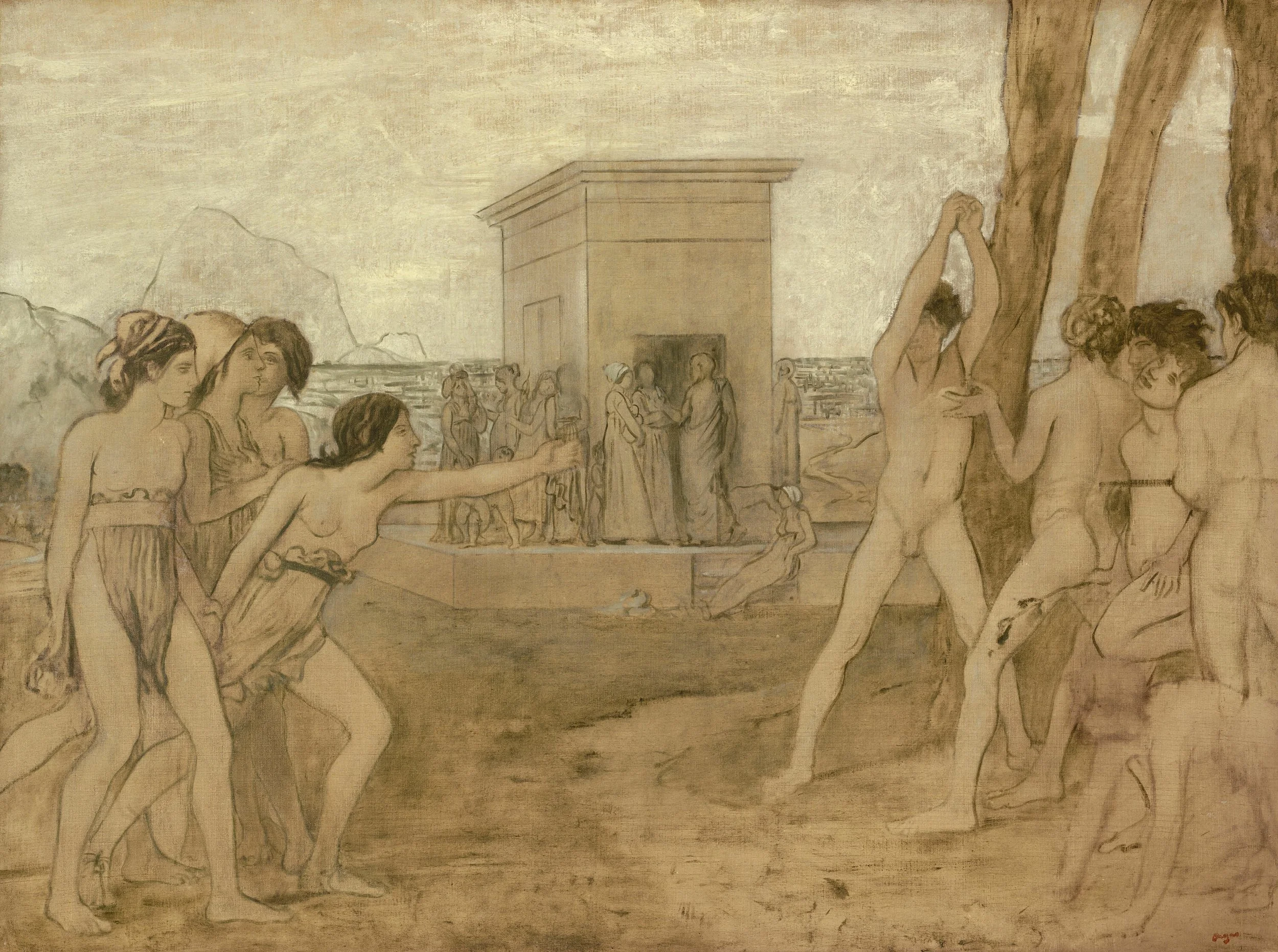Edgar Degas's painting Young Spartan Girls Challenging Boys