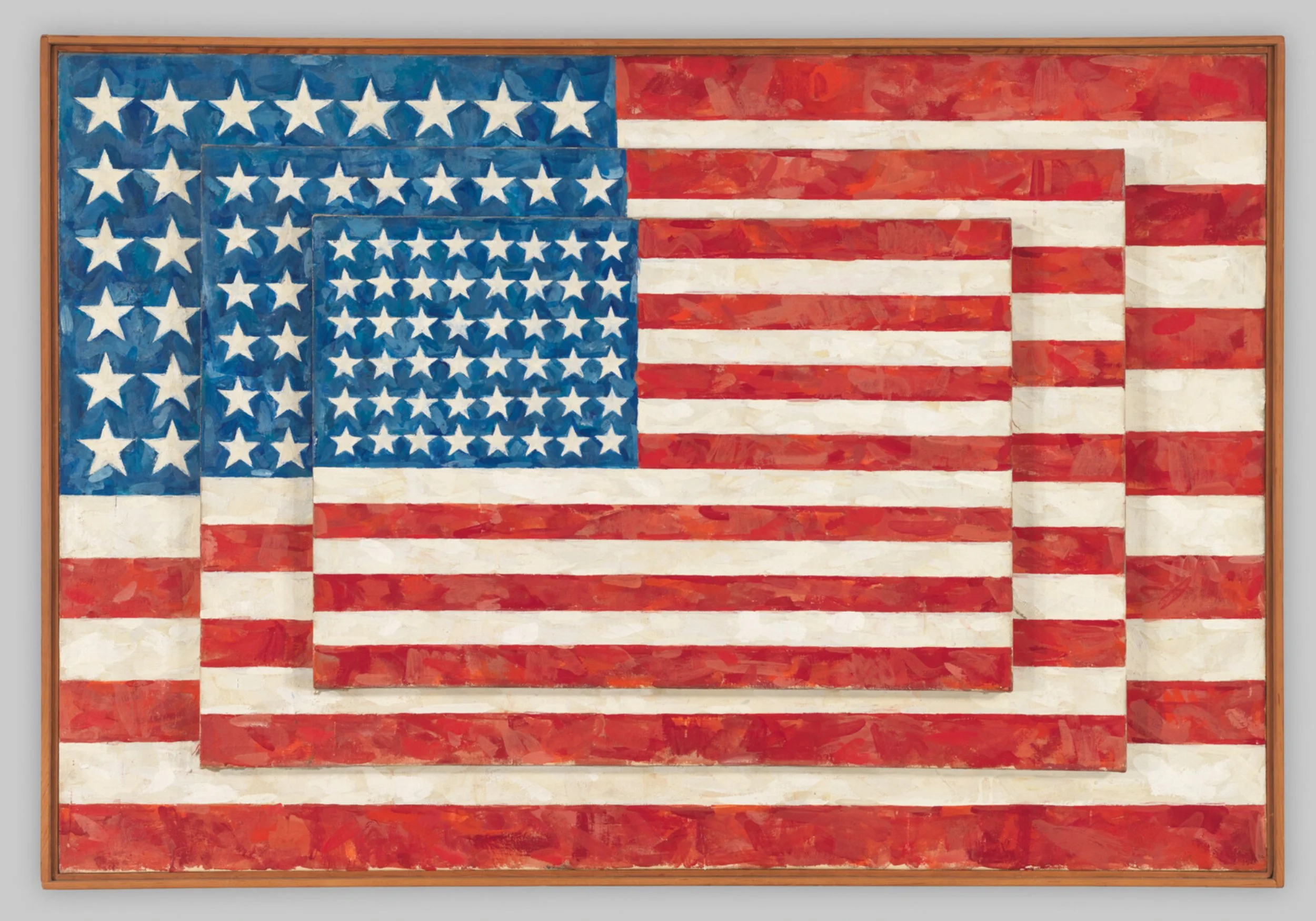 Jasper Johns' painting Three Flags from 1958