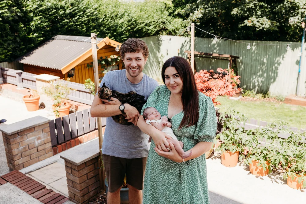 Newborn photoshoot with dog, Pembrokeshire South wales