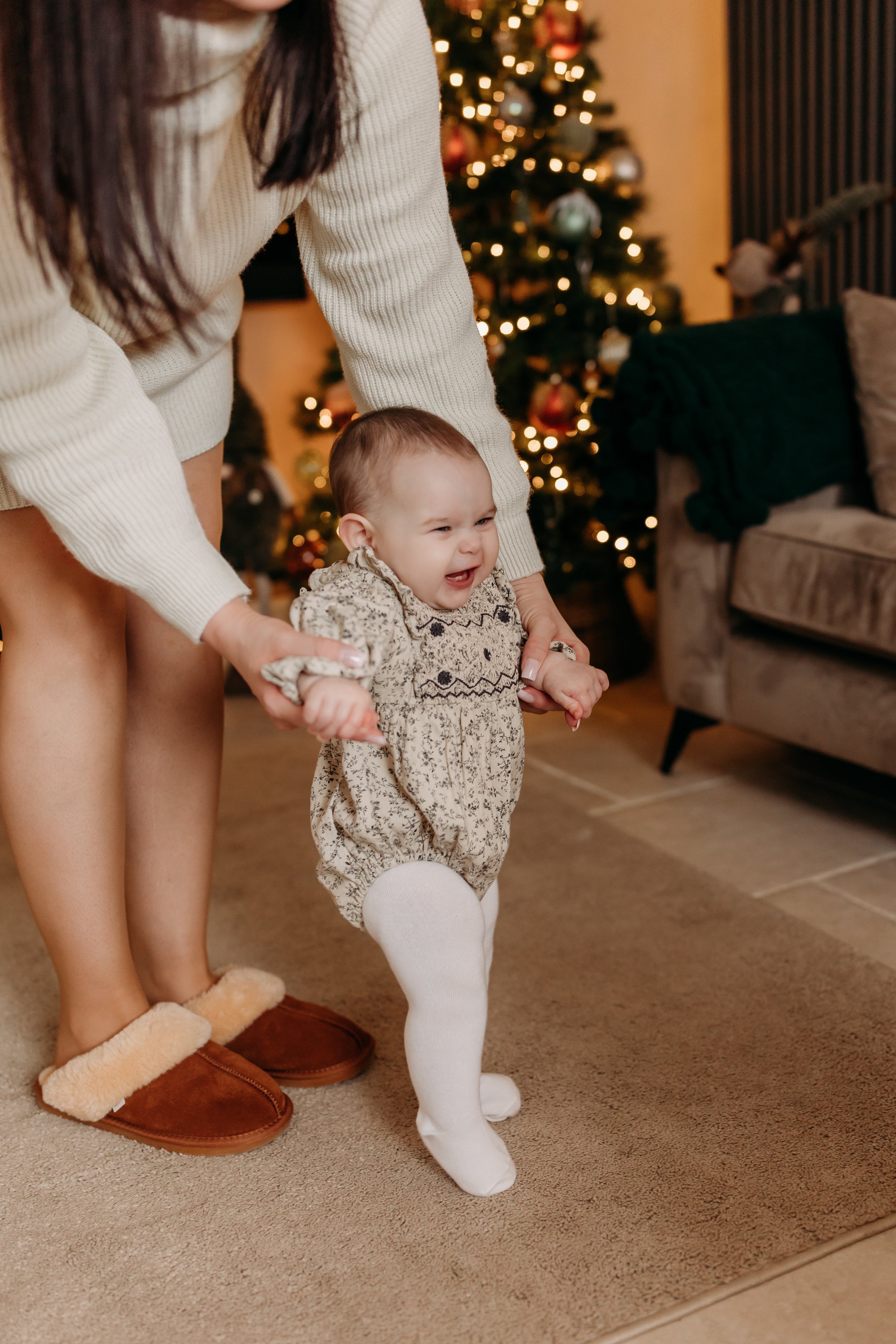 Family Christmas photoshoot at home, Pembrokeshire