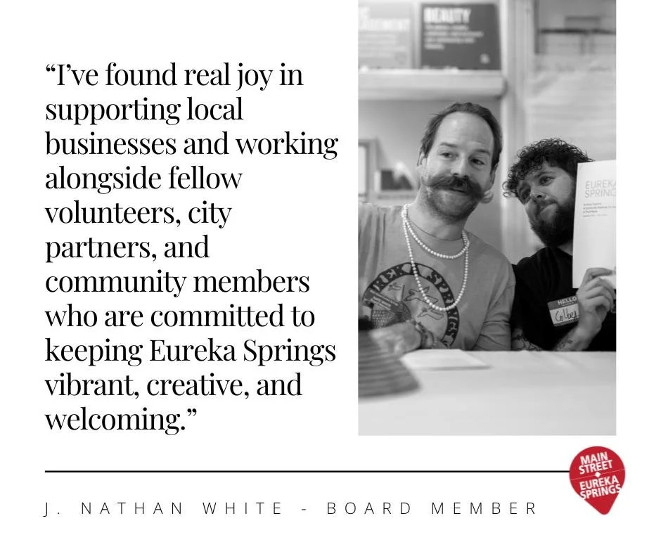 Before we turn the page on this year, we want to pause and reflect.
In the coming days, our board members will be sharing their reflections&mdash;moments of connection, collaboration, and community that defined this year at Main Street Eureka Springs