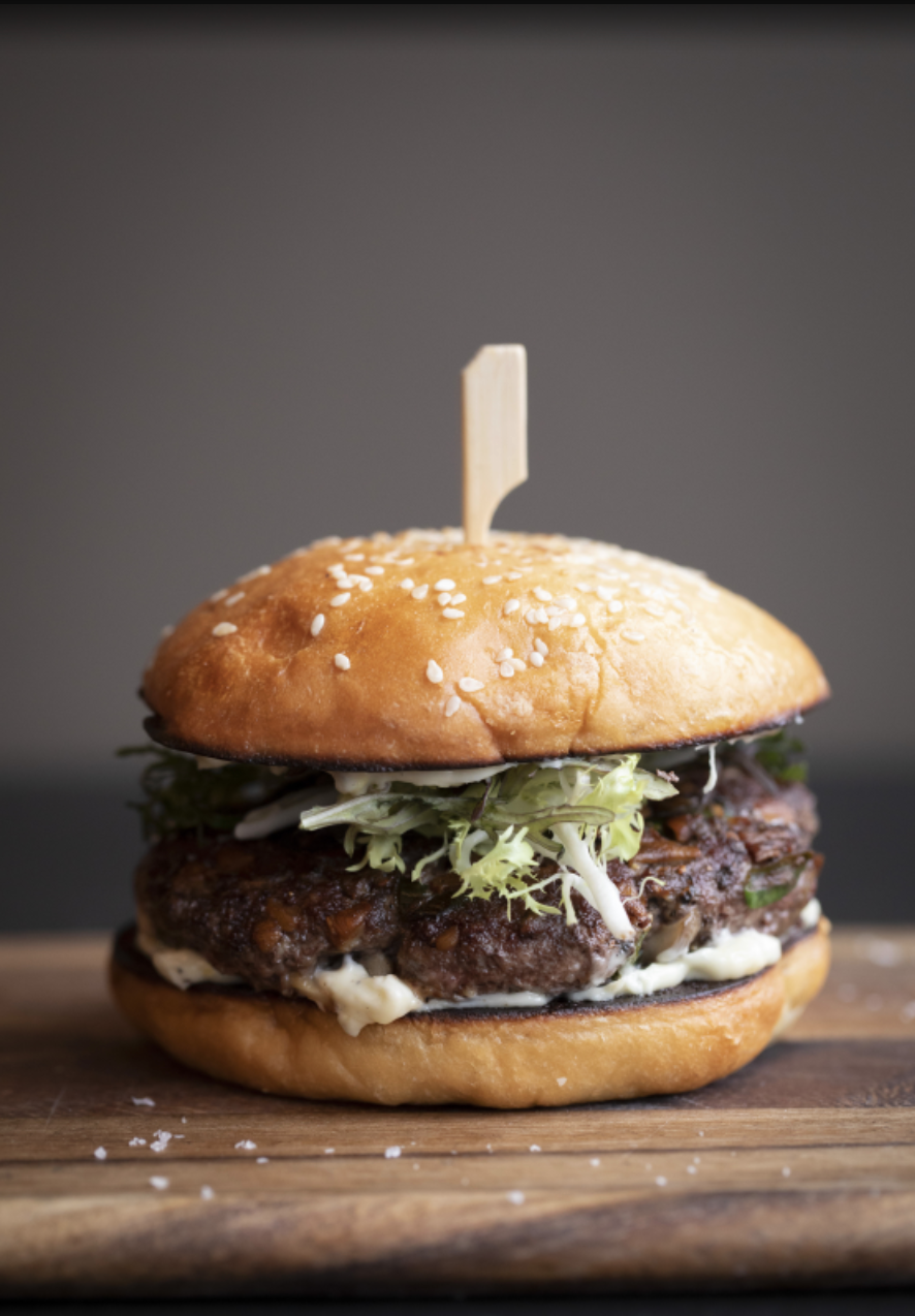 Blended Pork-Maitake Burger
