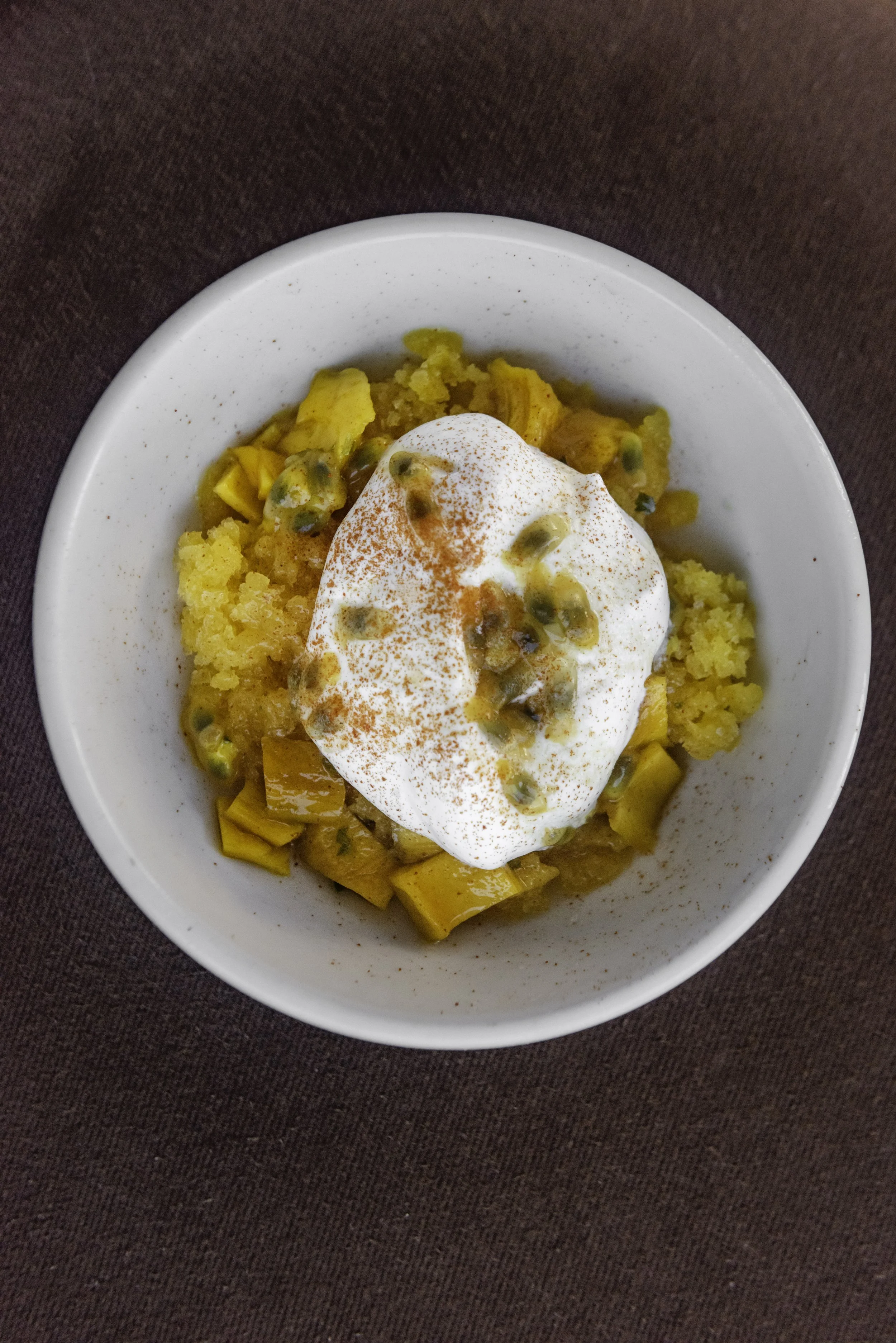 Passion Fruit and Mango Granita