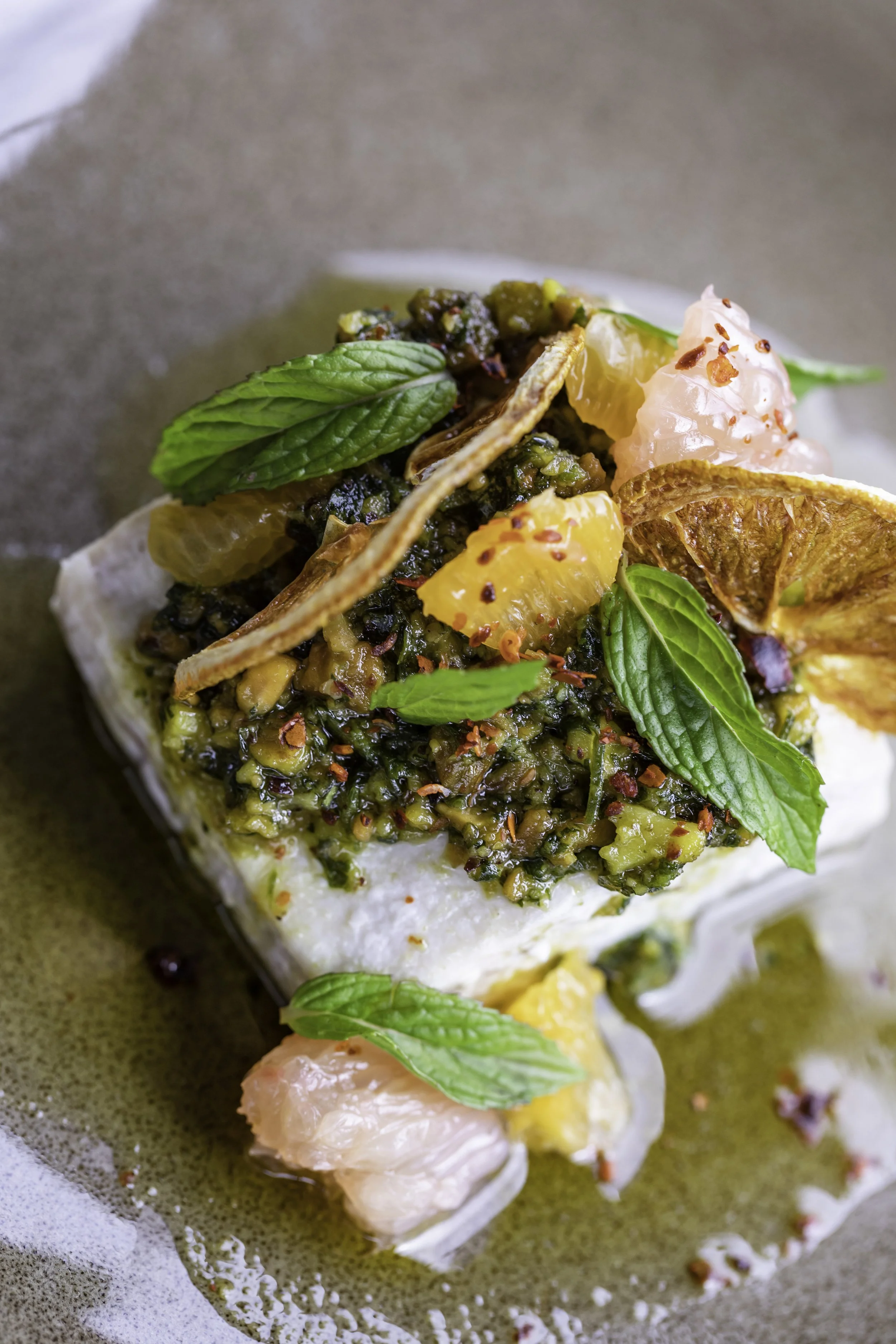 Olive Oil-Poached Swordfish