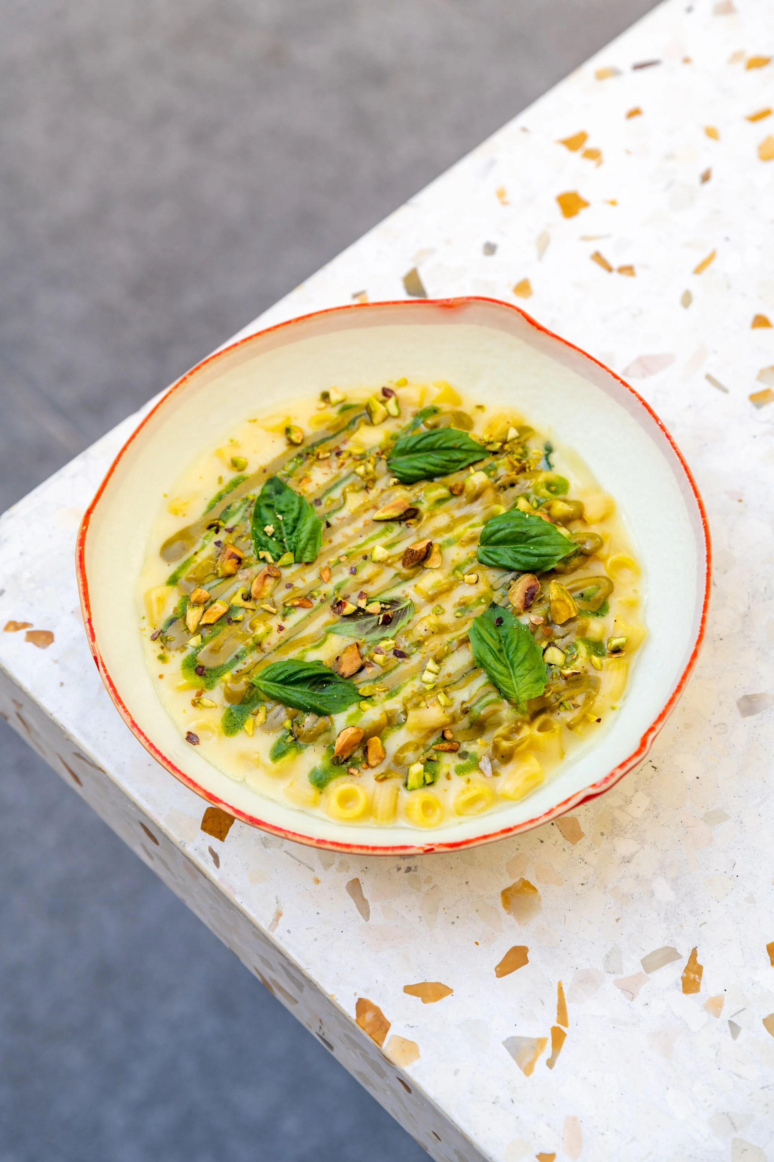 Tubetto con Patata Basilico e Pistacchio