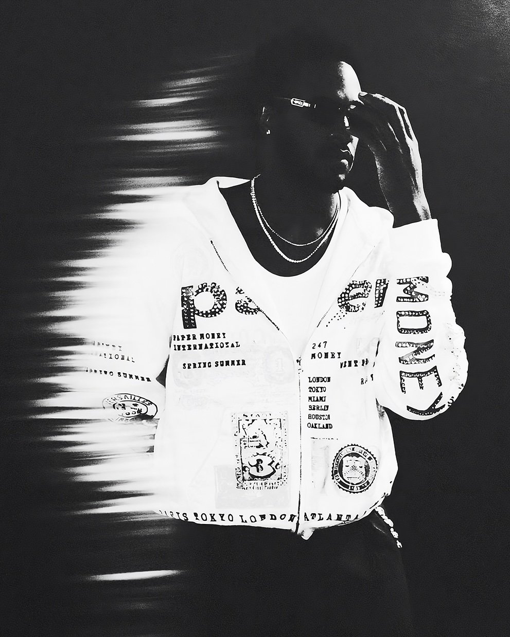 black and white portrait of mvkeyyj