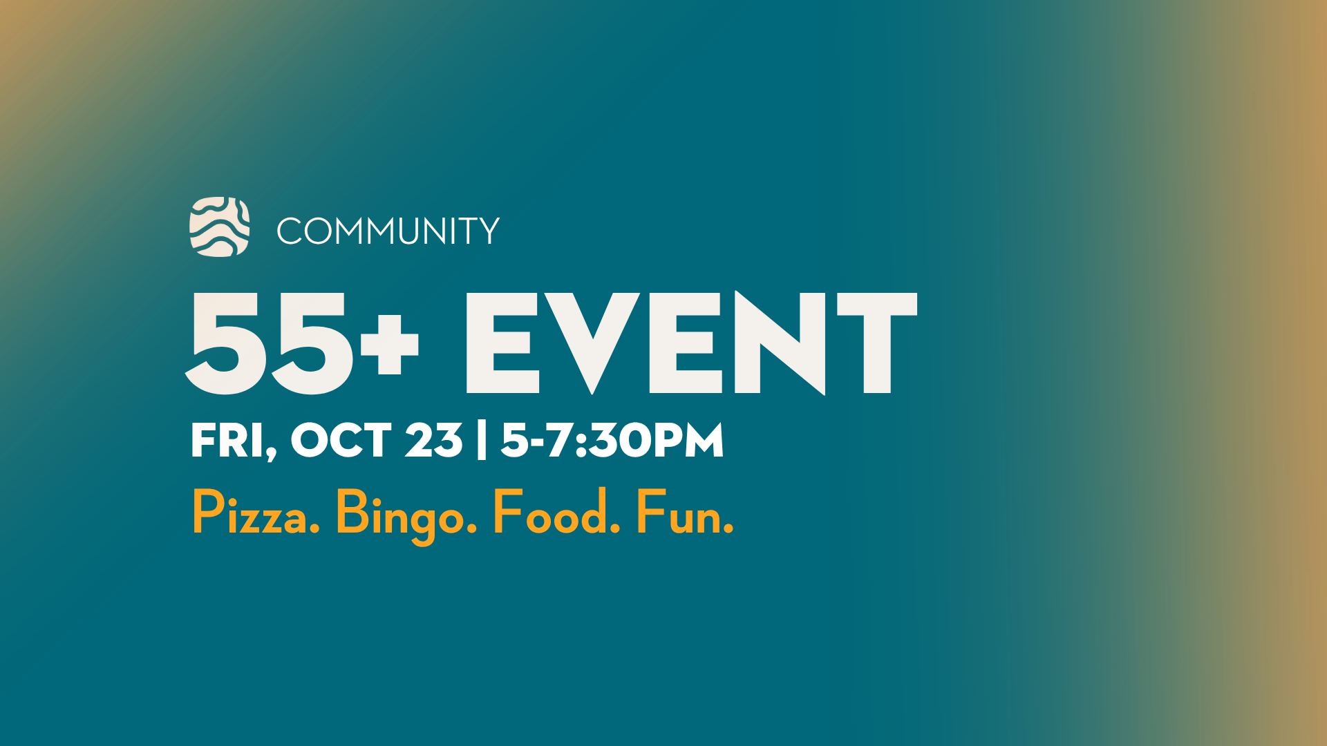 55+ Pizza and Bingo