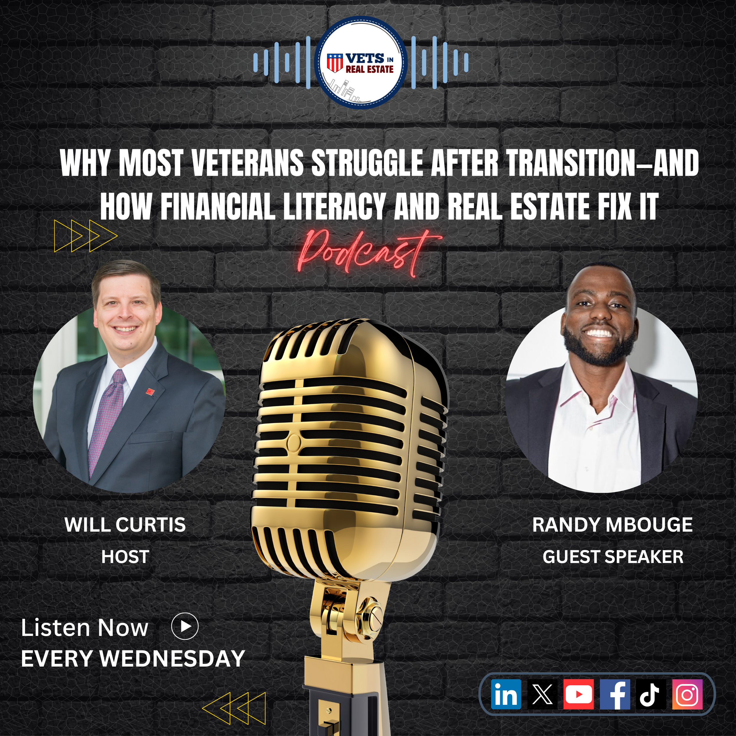 Why do so many veterans struggle after leaving the military — even the highly capable ones?

In this episode of Vets in Real Estate, host Will Curtis sits down with Randy Mbouge, Army veteran, published author, real estate professional, and financial
