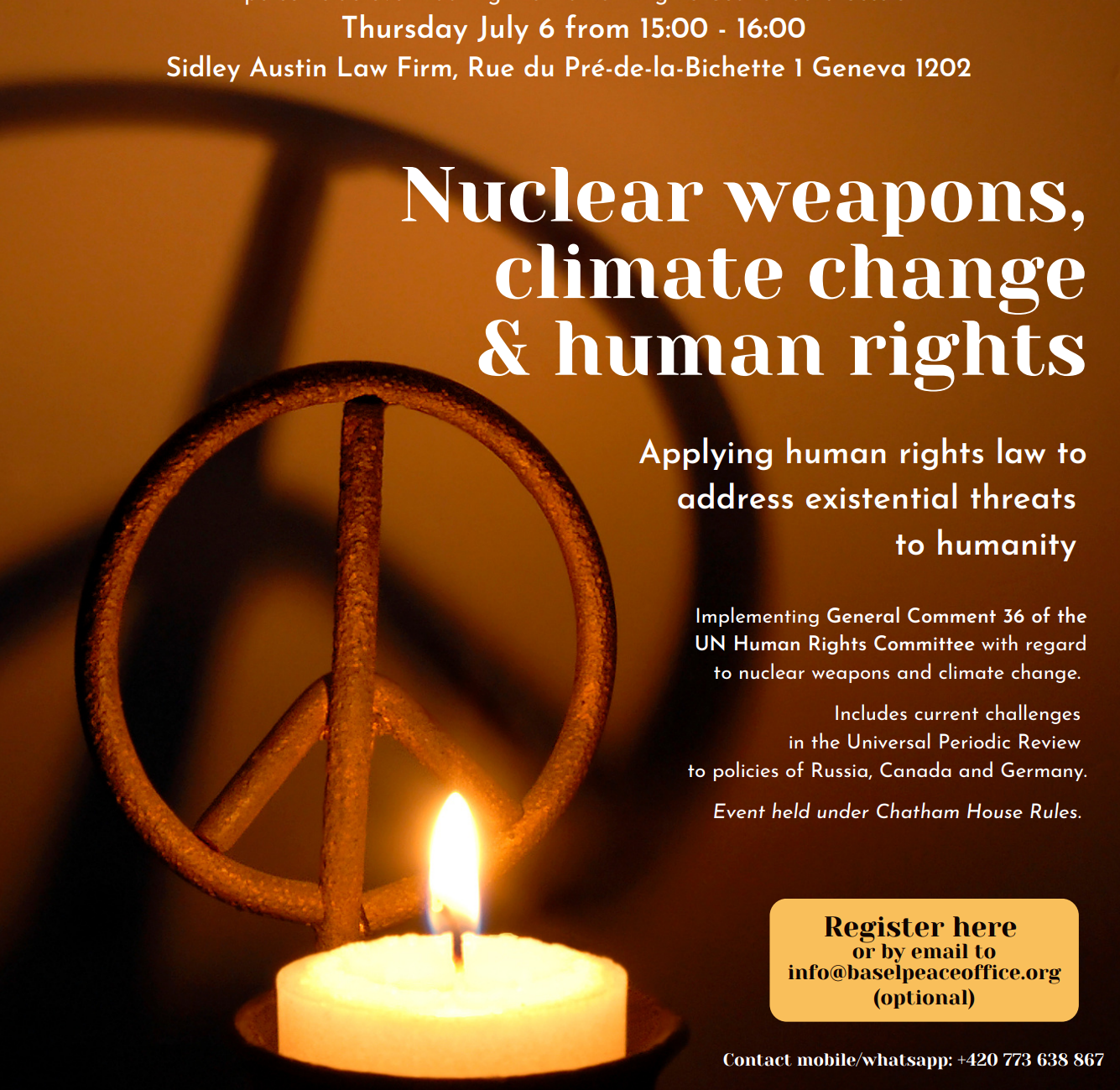 Nuclear weapons, climate change and human rights