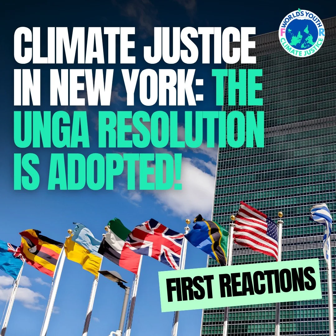 After a short but intense campaign, we can say WE DID IT! 🎉

Today, at the United Nations General Assembly (UNGA), a strong majority of States affirmed simple but powerful truths: the climate crisis is not beyond the reach of justice, the time to ac