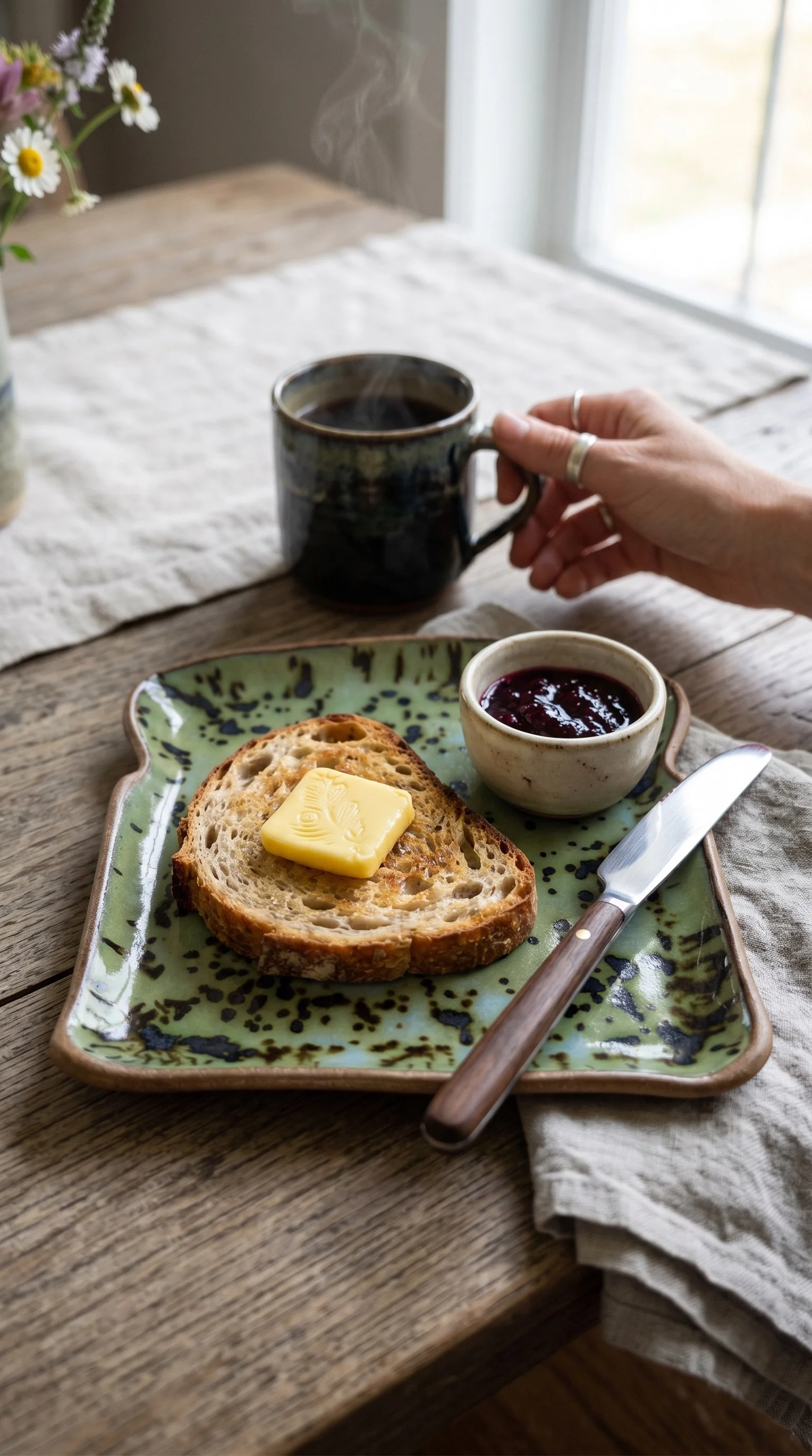 PreOrder - Large Handmade Toast Plate - Artisan Glaze Collection