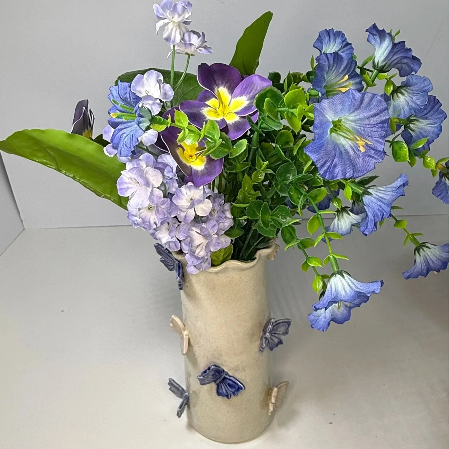 PreOrder: Handmade Butterfly Garden Ceramic Statement Vase