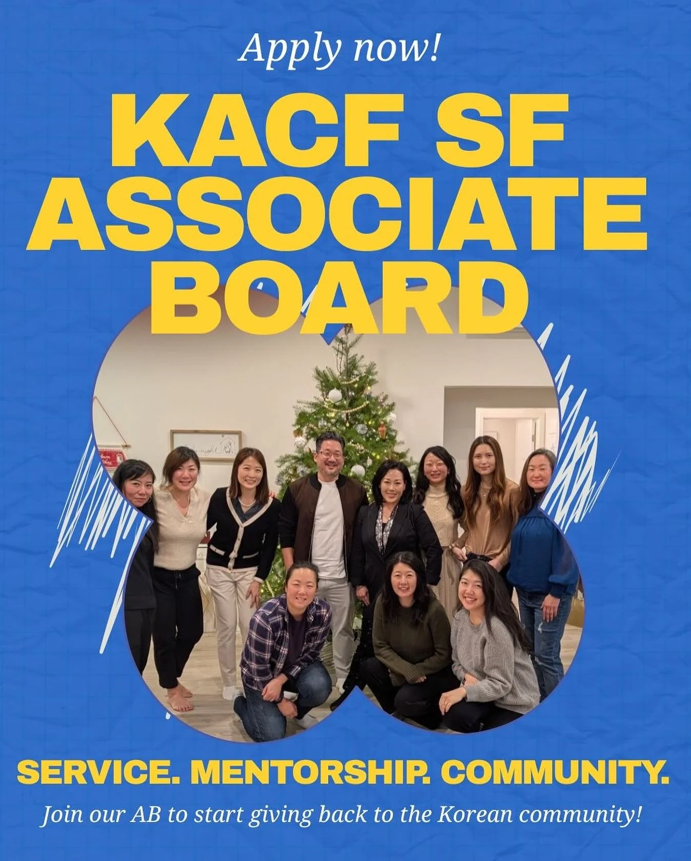 *The KACF SF Associate Board is now recruiting for new members!*

If you are an early to mid career professional who wants to give back to the Korean American community, apply to our AB! We&rsquo;re holding an info session on 10/14, 5:30-7pm in perso
