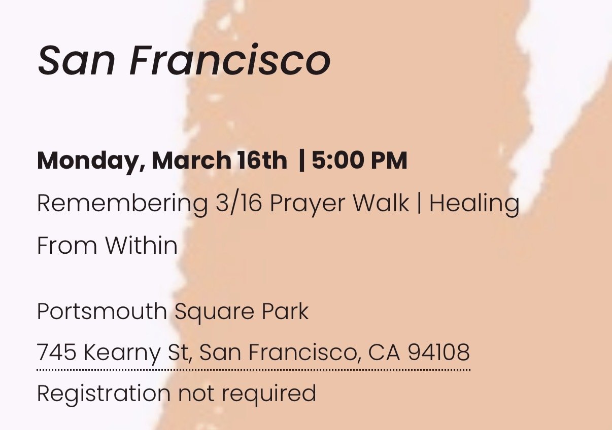 Remembering 3/16 Prayer Walk | Healing From Within