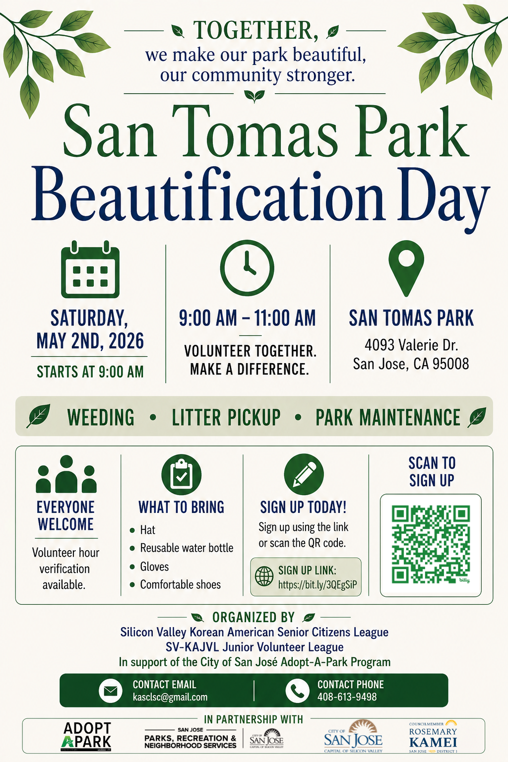 San Tomas Park Beautification Day w/ KASCL