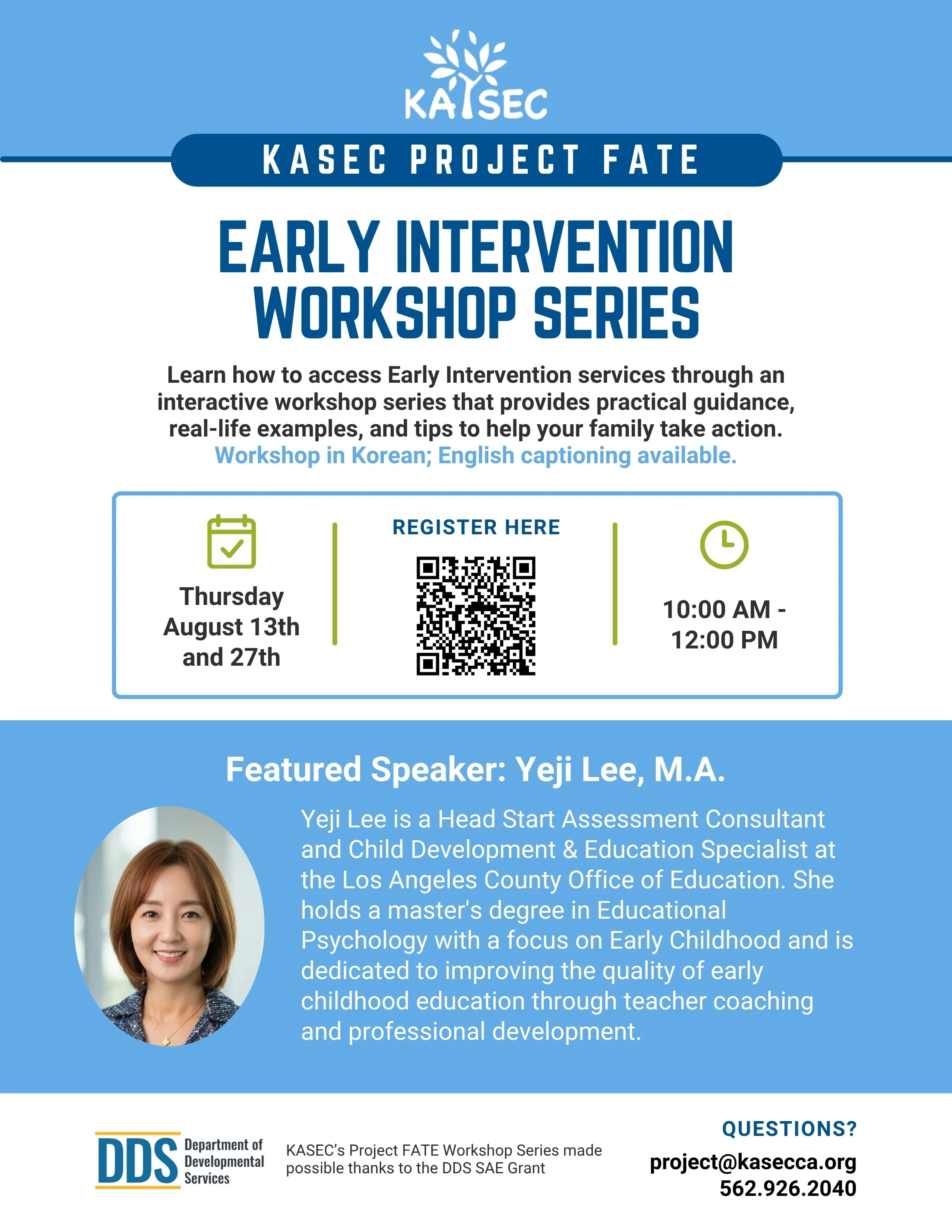 Early Intervention Workshop Series