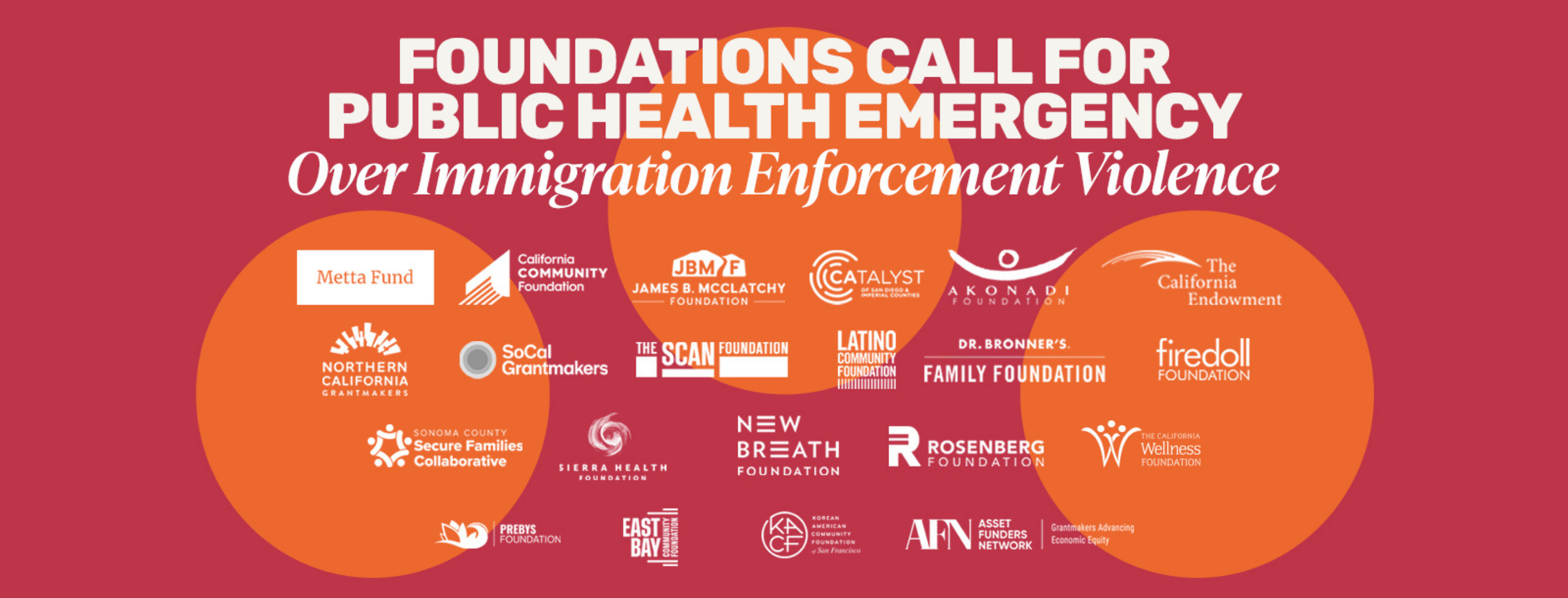 We join 23 California foundations in calling on officials to declare public health emergencies in response to violent immigration enforcement.

When immigration enforcement creates fear that keeps people from seeking medical care, going to work, or s