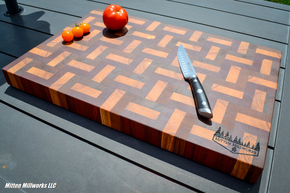 End Grain Hickory Wood Cutting Board Butcher Block by CW Furniture Cus –  CWFurniture