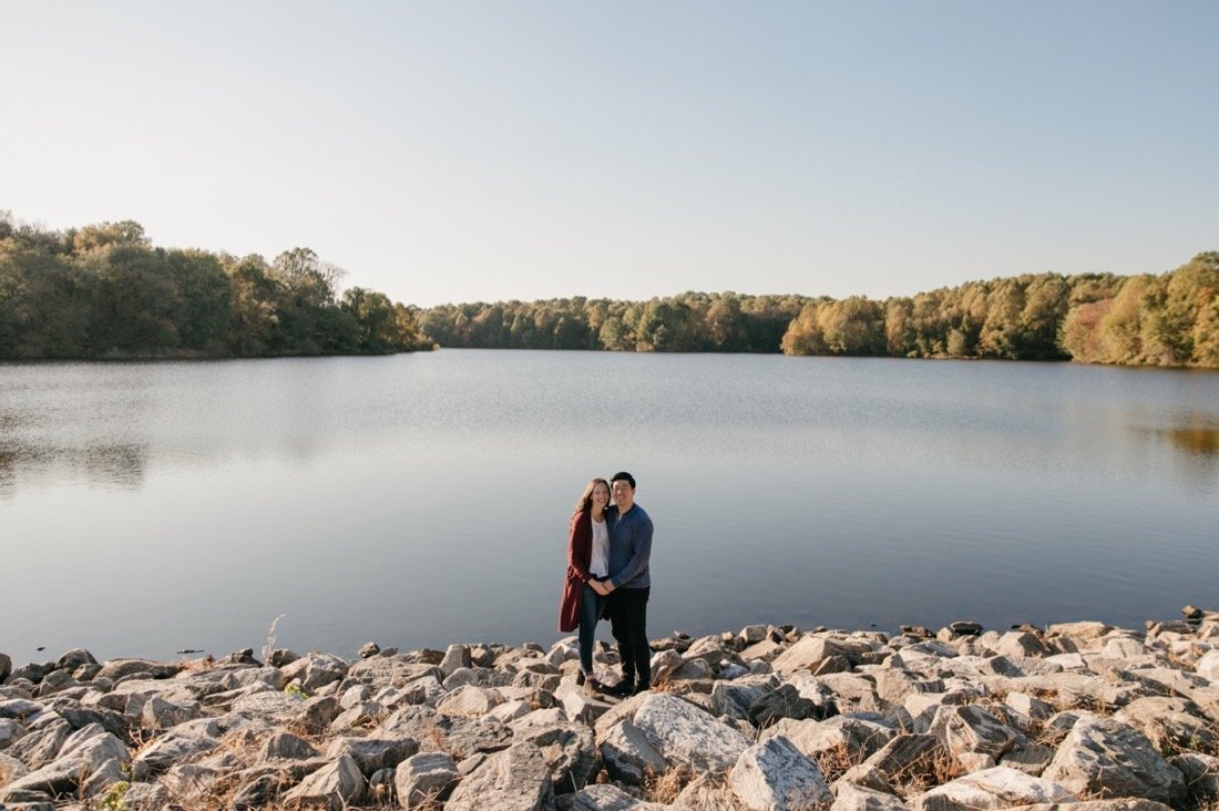 04_Columbia-Baltimore-Maryland-forest-lake-engagement-photos-golden-hour-4.jpg
