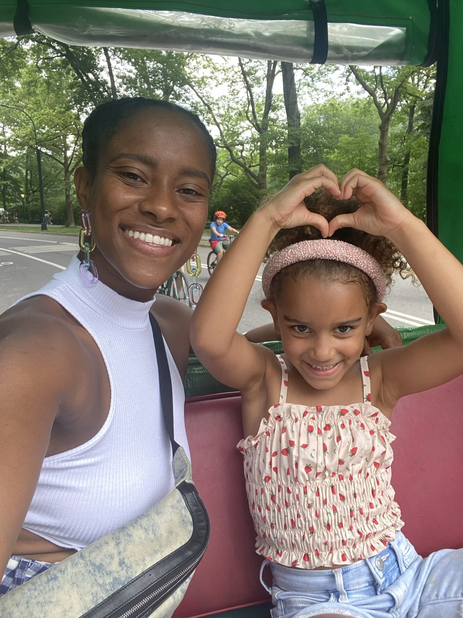 Ruby and me in Manhattan. Getting up and getting out to continue enriching her life with engaging experiences.