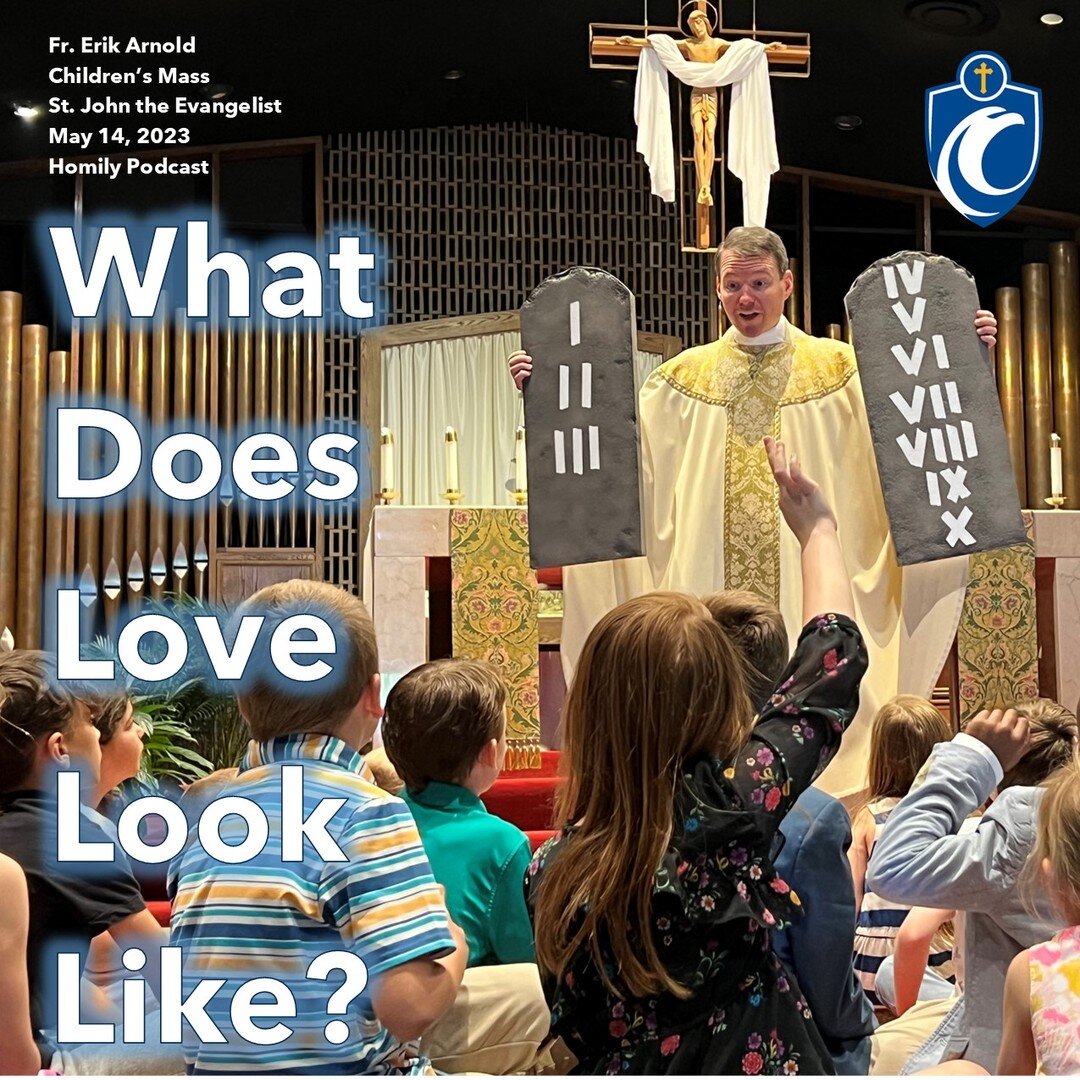 What Does Love Look Like? Fr. Erik Arnold's Children's Homily on May 14, 2023. https://stjohntalks.podbean.com/e/what-does-love-look-like-children-s-homily-fr-erik-arnold-5142023/