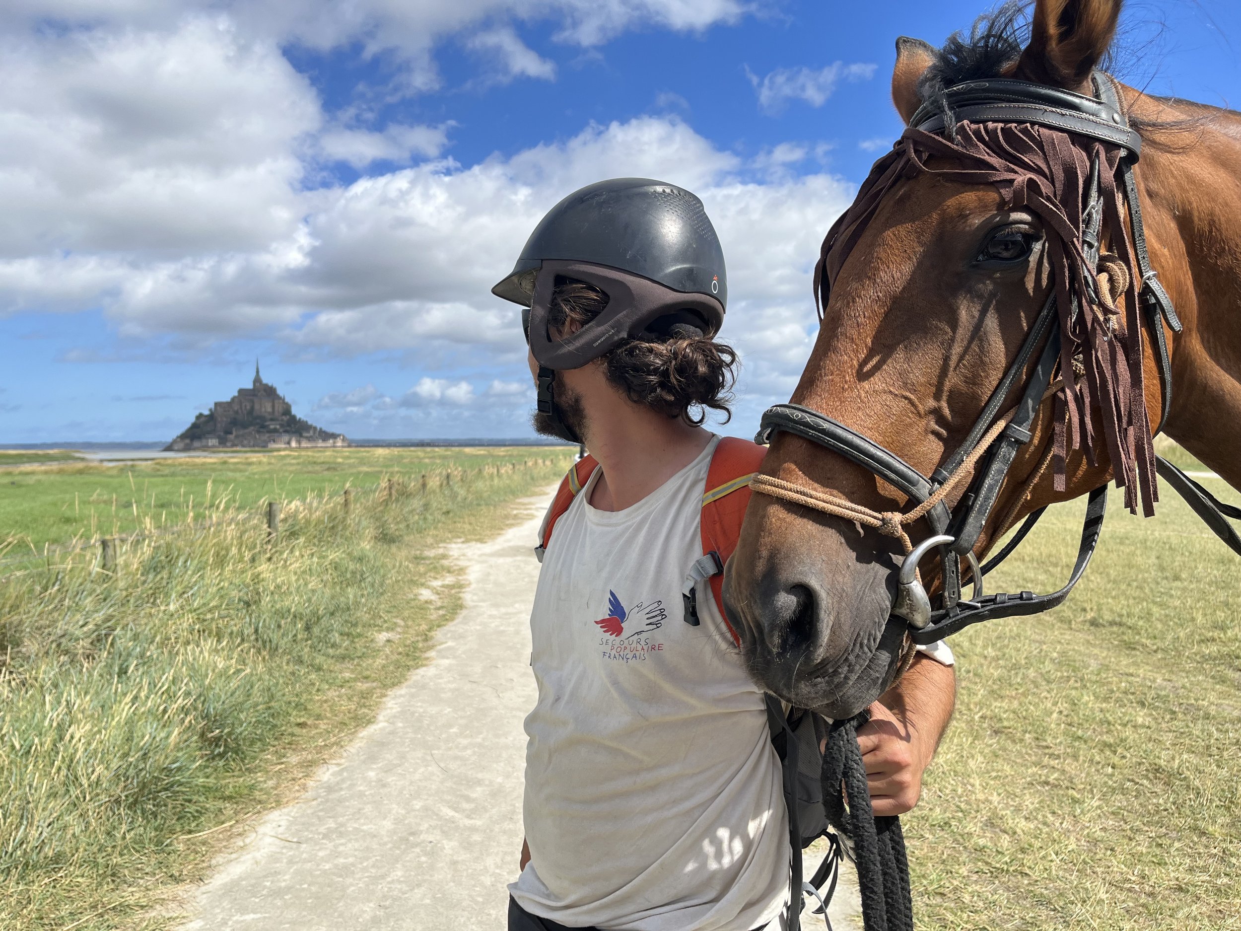 À cheval au Mont Saint-Michel
