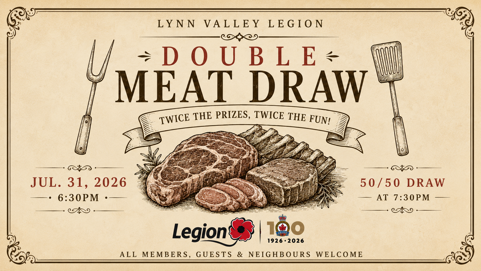 Double Meat Draw &amp; 50/50