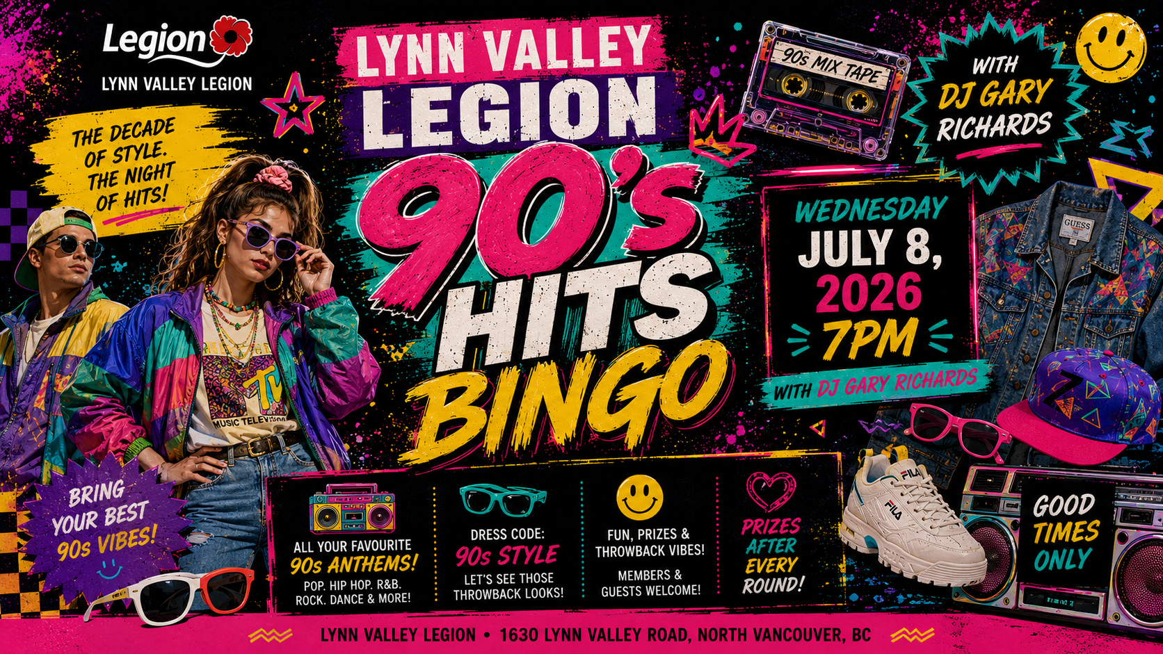 90s Hits Bingo