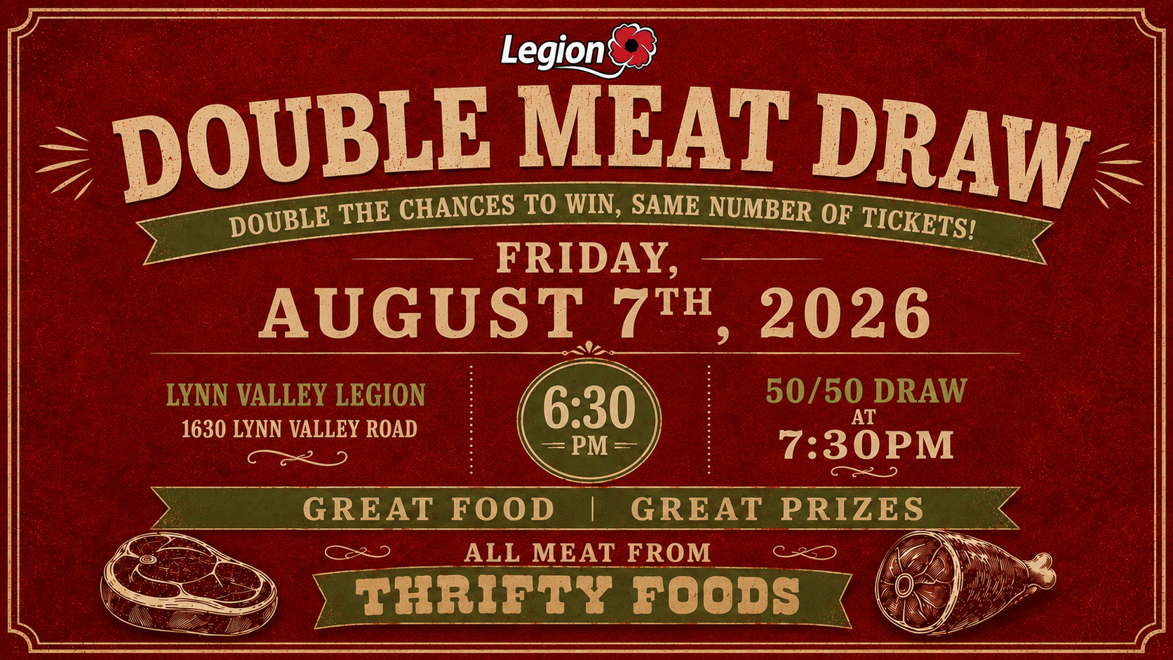 Double Meat Draw &amp; 50/50
