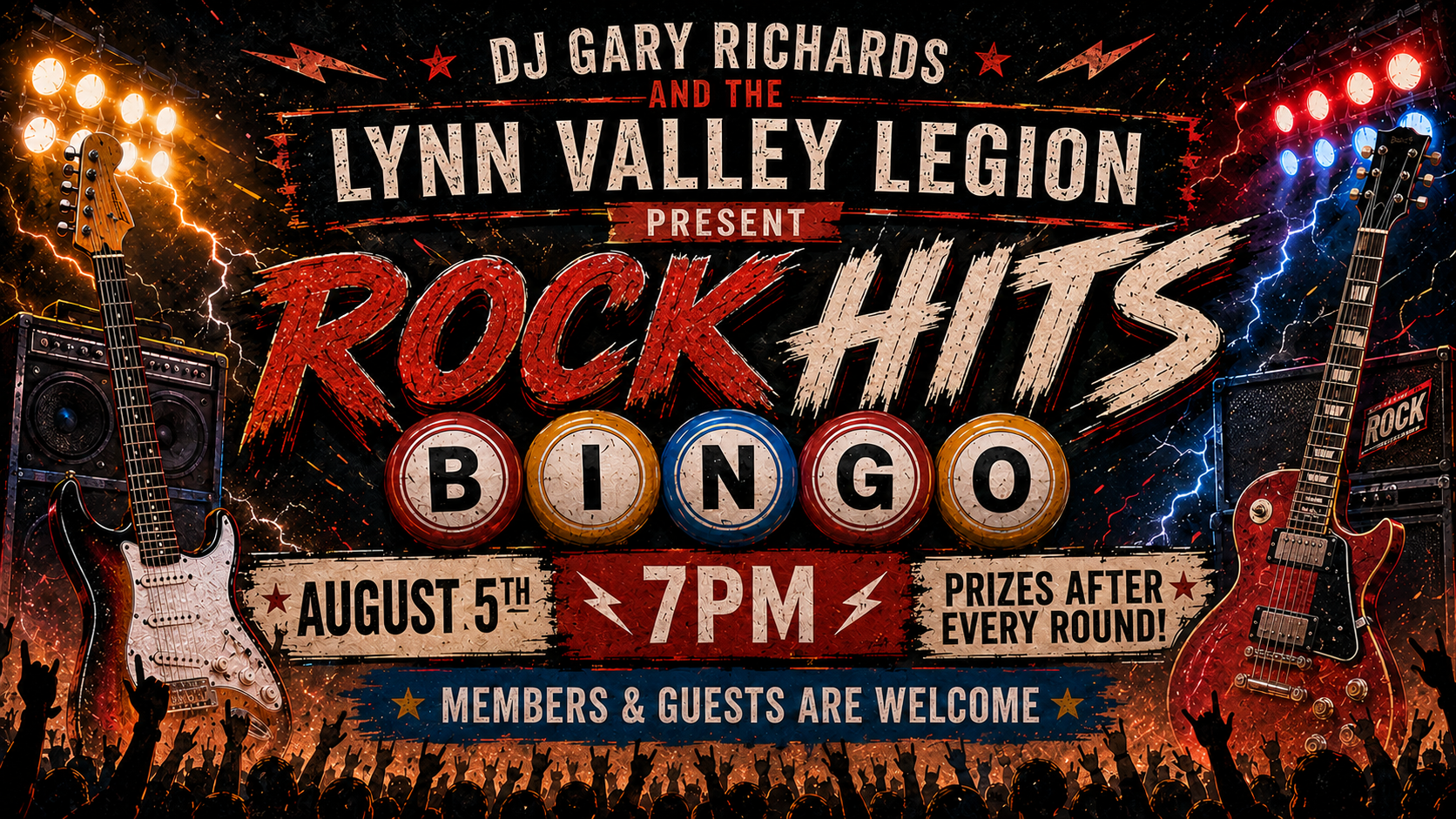 Rock Hits Bingo