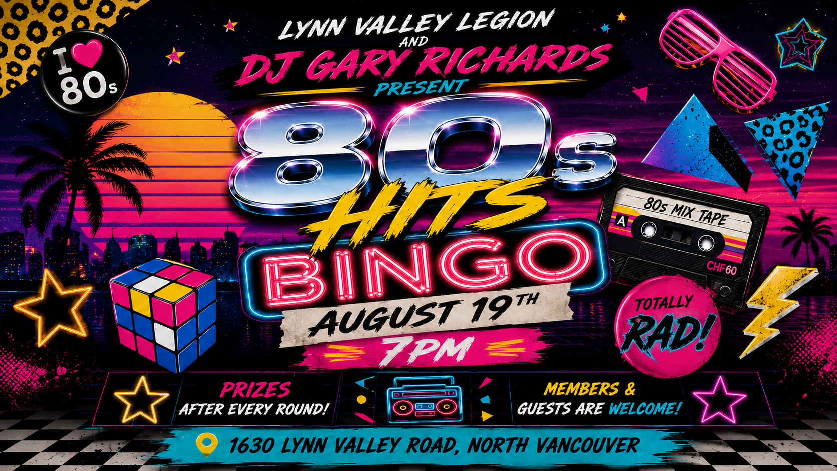 80s Hits Bingo