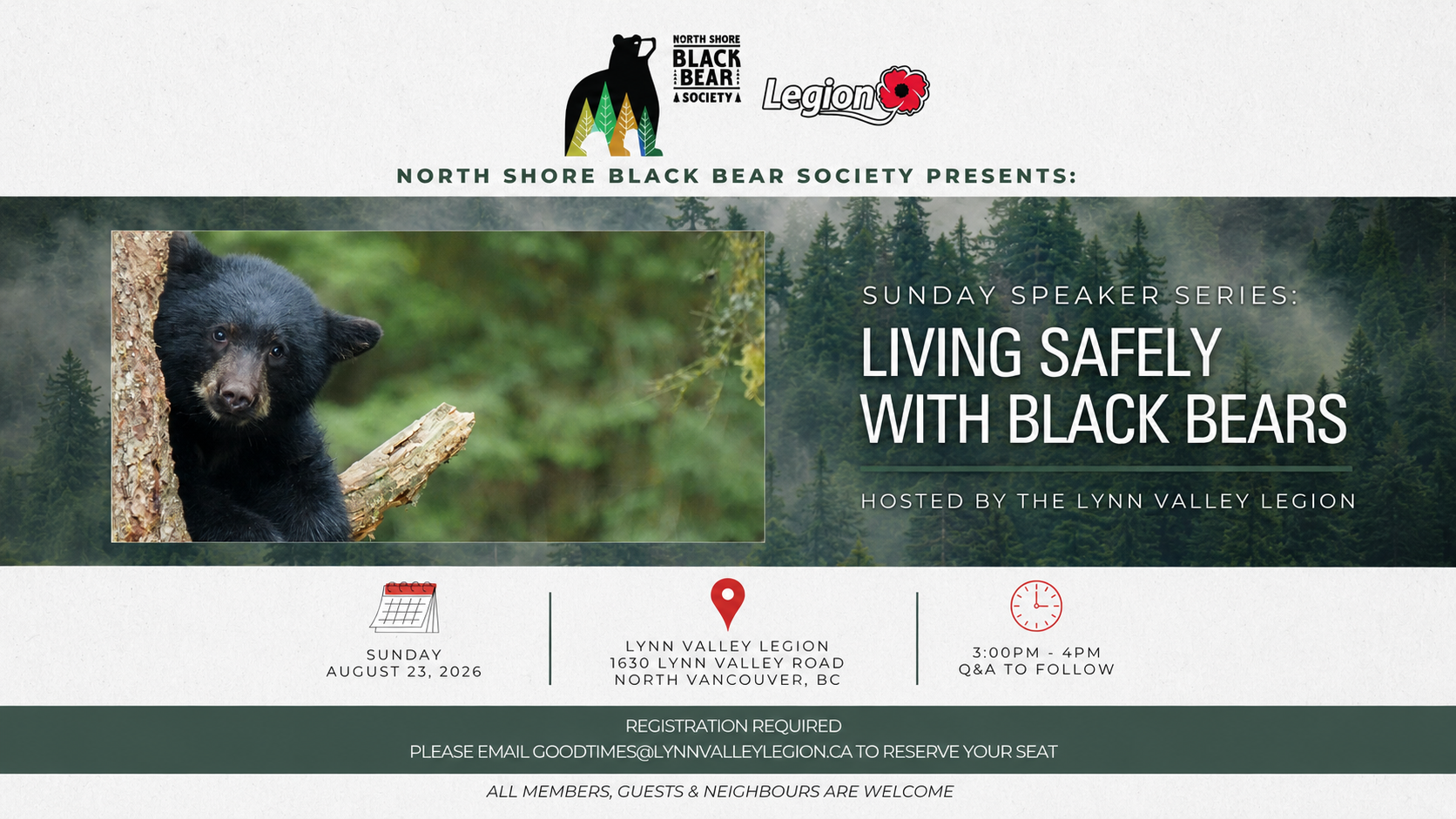 Sunday Speaker Series: Living Safely with Black Bears
