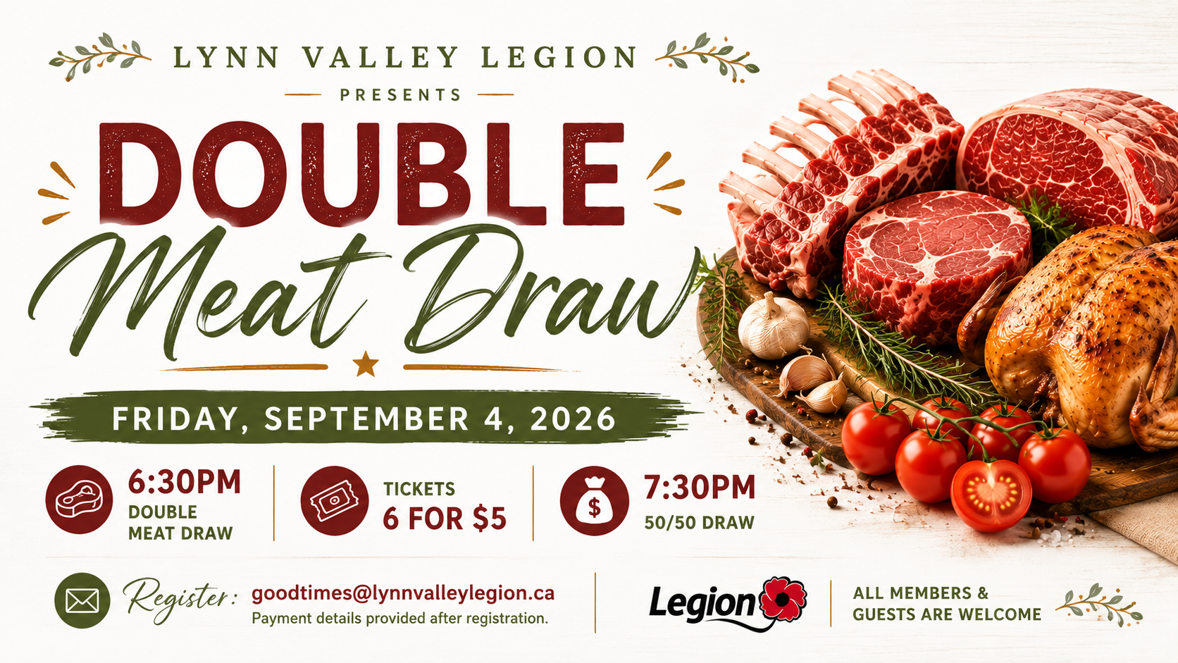 Double Meat Draw &amp; 50/50