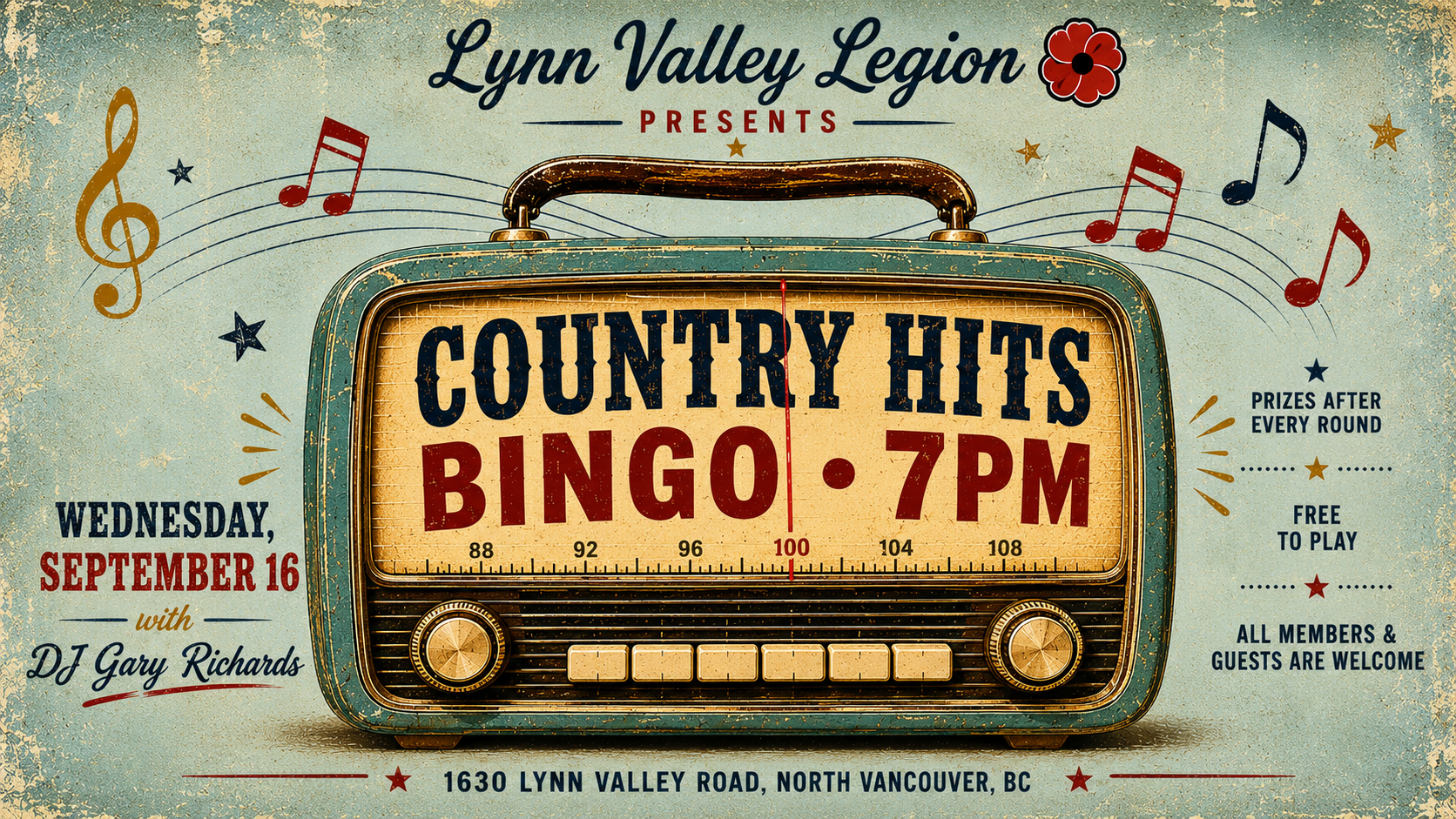 Country Hits Bingo