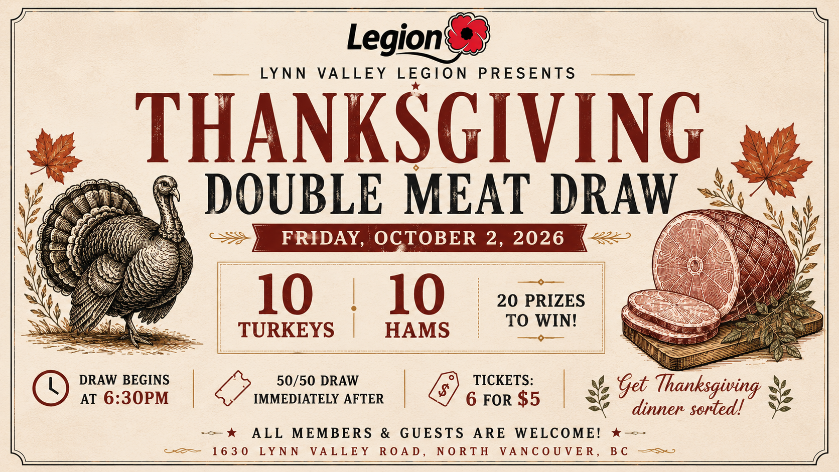 Thanksgiving Double Meat Draw