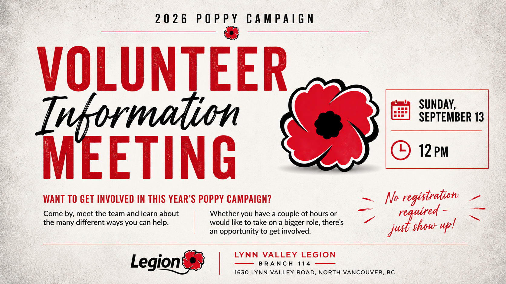 Informational Poppy Volunteer Meeting