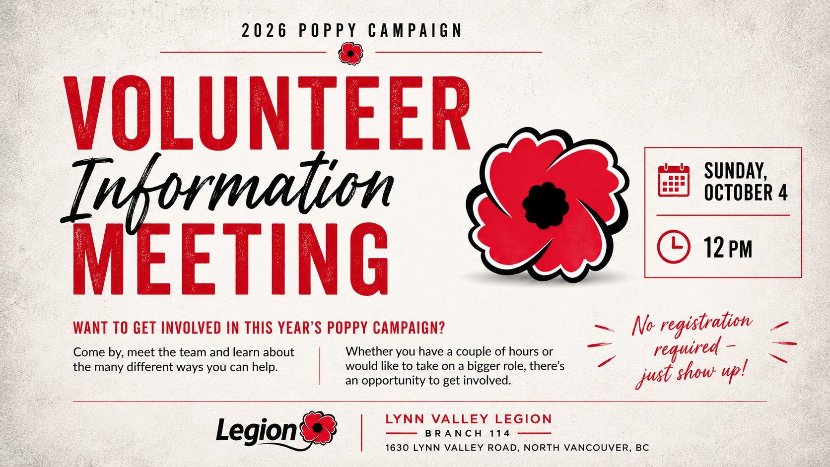 Informational Poppy Volunteer Meeting