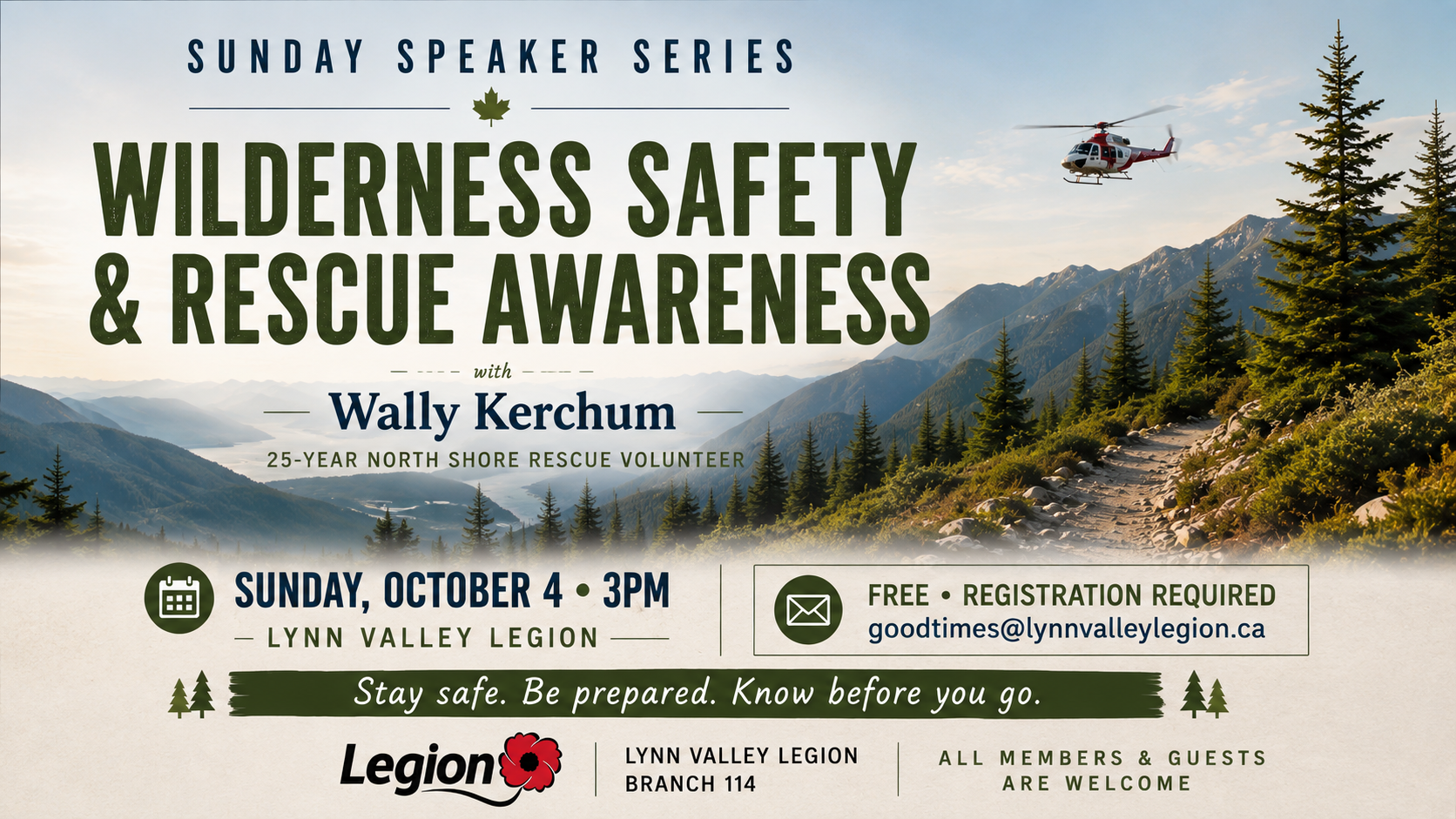 Sunday Speaker Series: Wilderness Safety &amp; Rescue Awareness