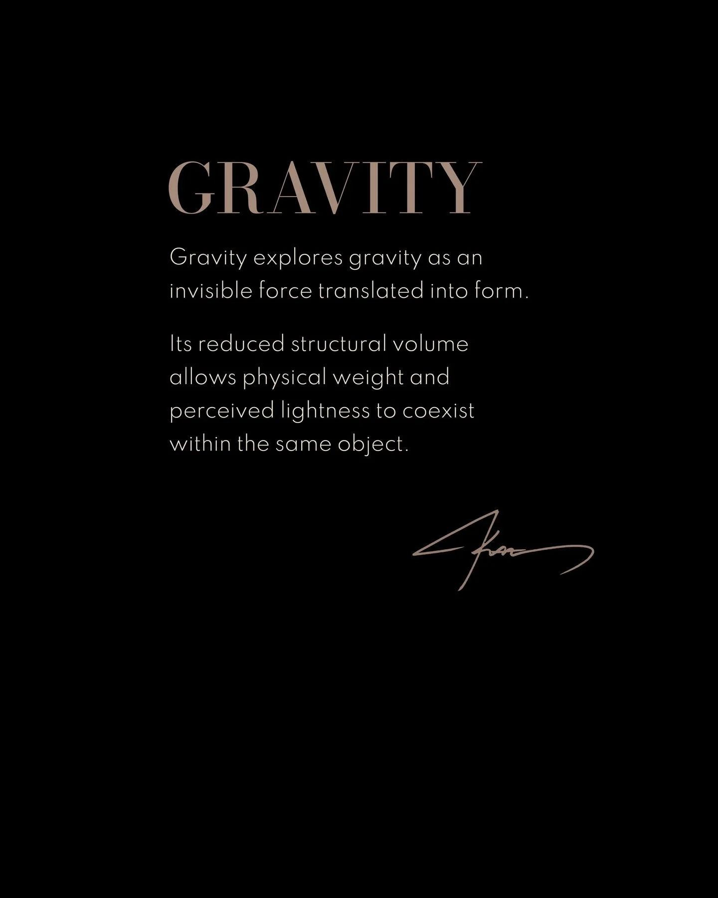 A chair is not an object.

It is a field&mdash;between weight and lightness,
balance and suspension.

The Gravity Chair does not resist force.
It reveals the condition in which the body exists.

_____________________

11 days until MILANO DESIGN WEEK