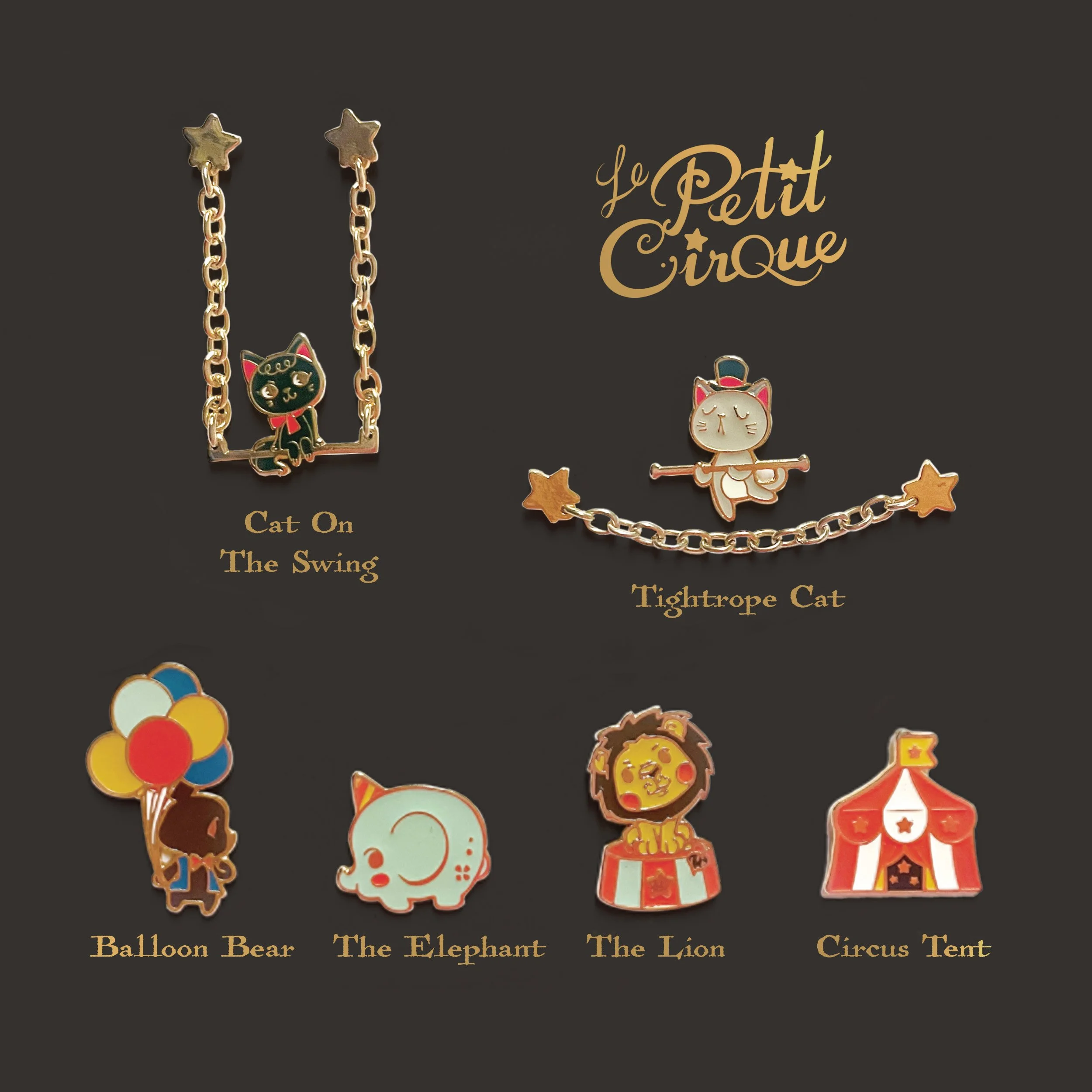 Circus - "LE PETIT CIRQUE" Enamel Pin set